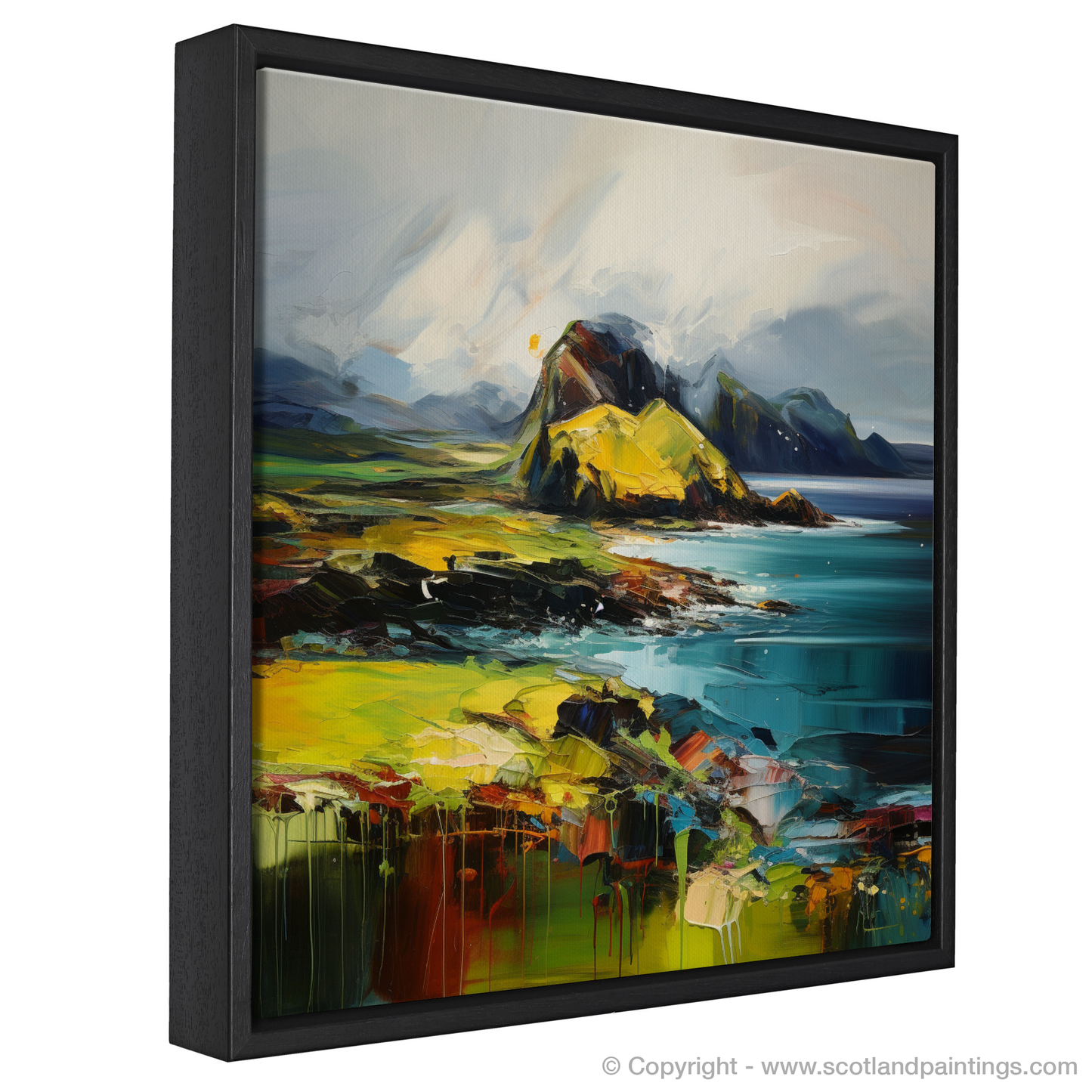 Painting and Art Print of Isle of Canna, Inner Hebrides entitled "Expressionist Enchantment of Isle of Canna".