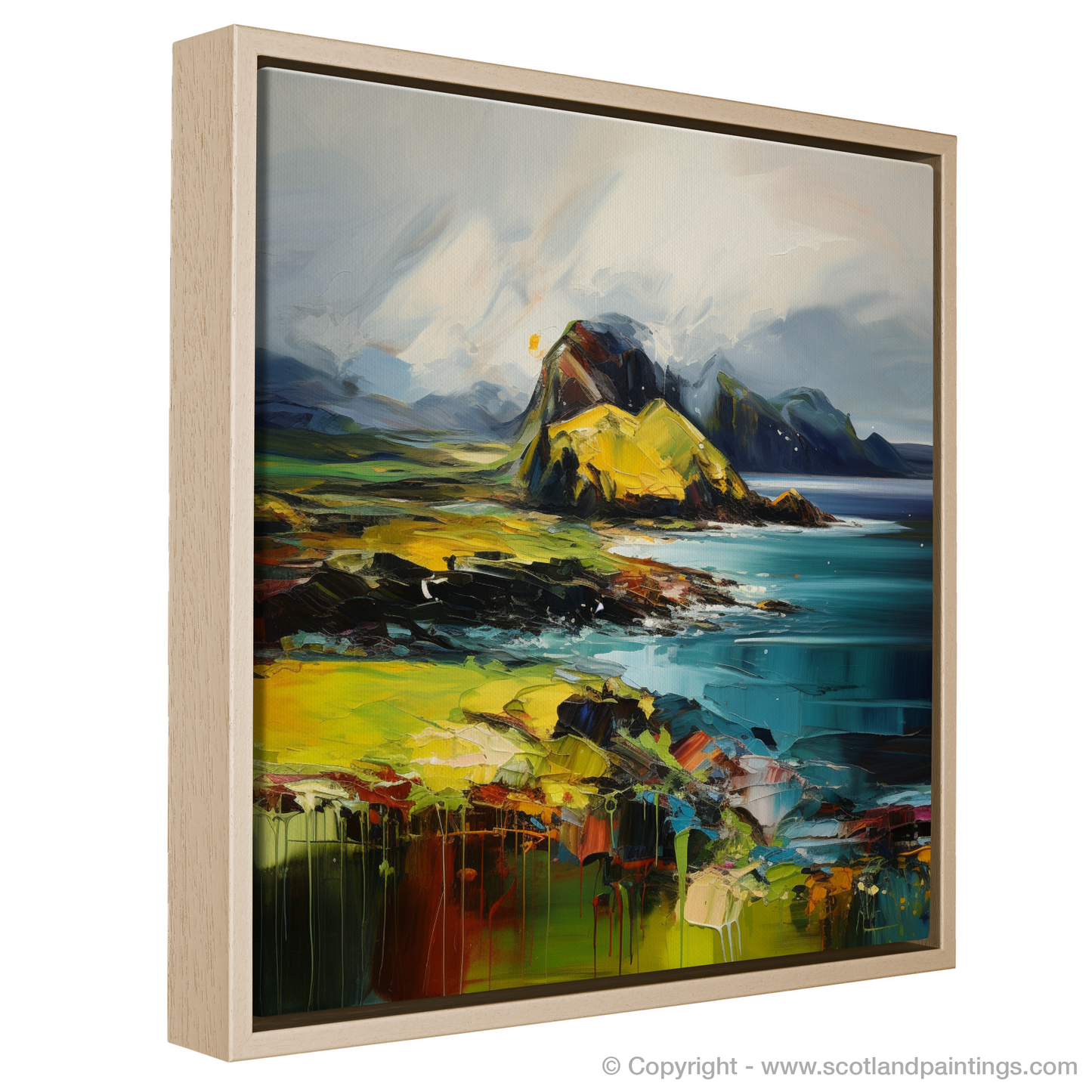 Painting and Art Print of Isle of Canna, Inner Hebrides entitled "Expressionist Enchantment of Isle of Canna".