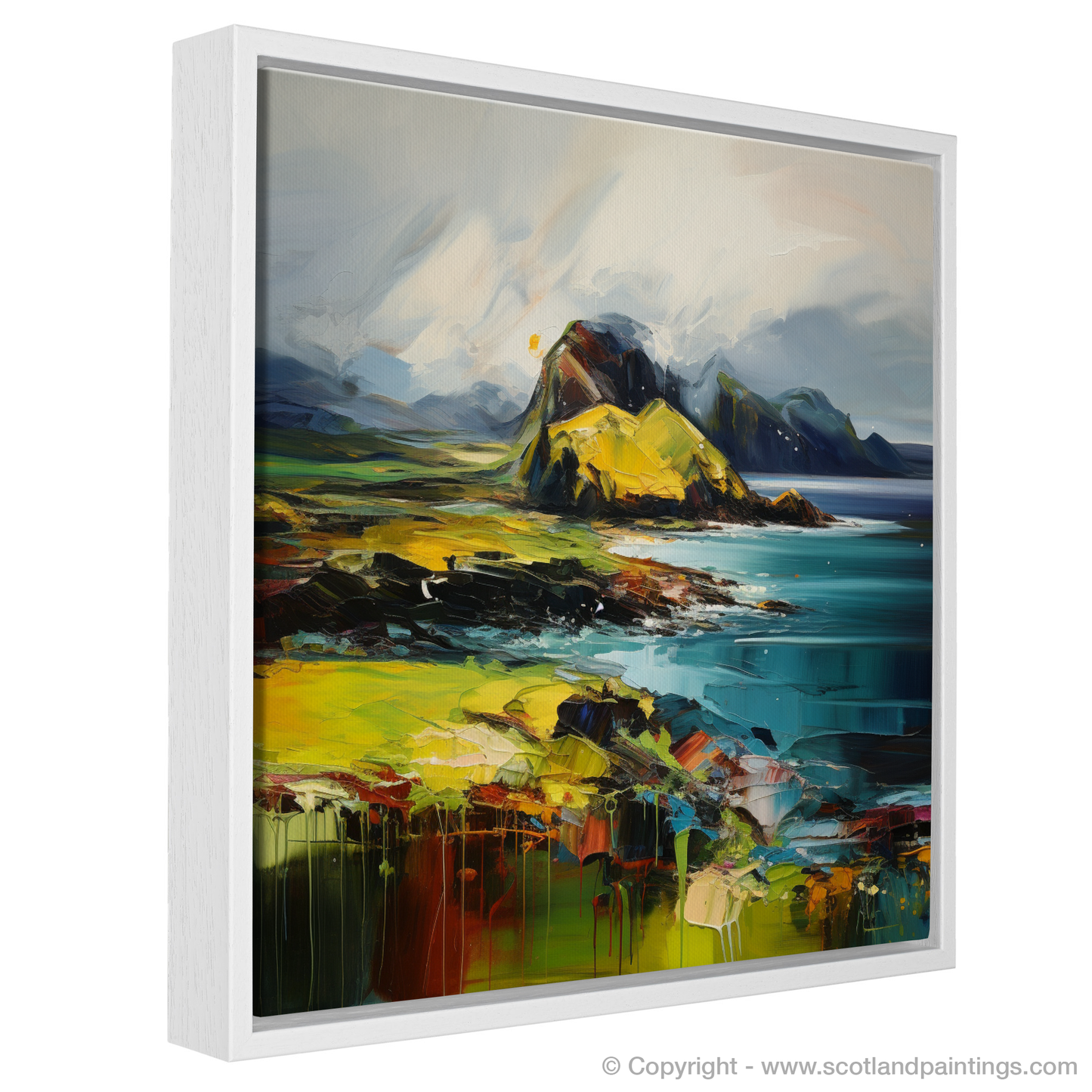 Painting and Art Print of Isle of Canna, Inner Hebrides entitled "Expressionist Enchantment of Isle of Canna".