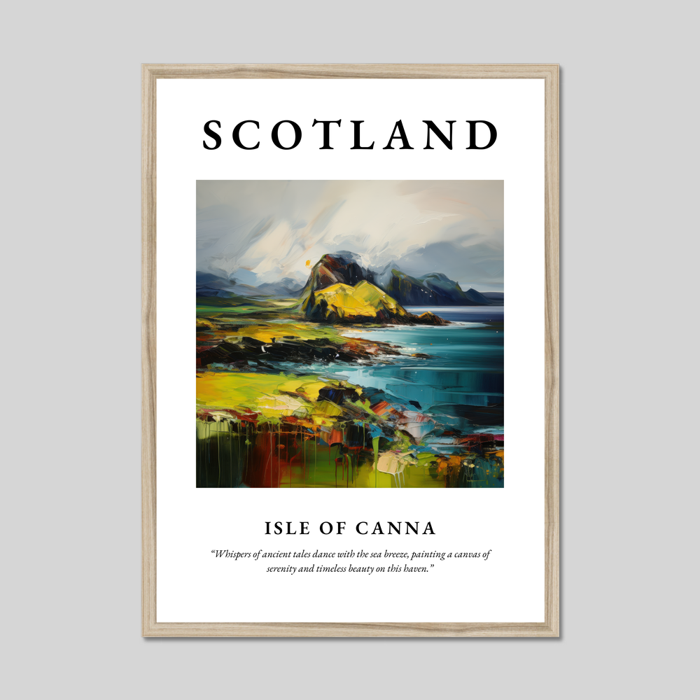 Poster in a natural frame with the word Scotland