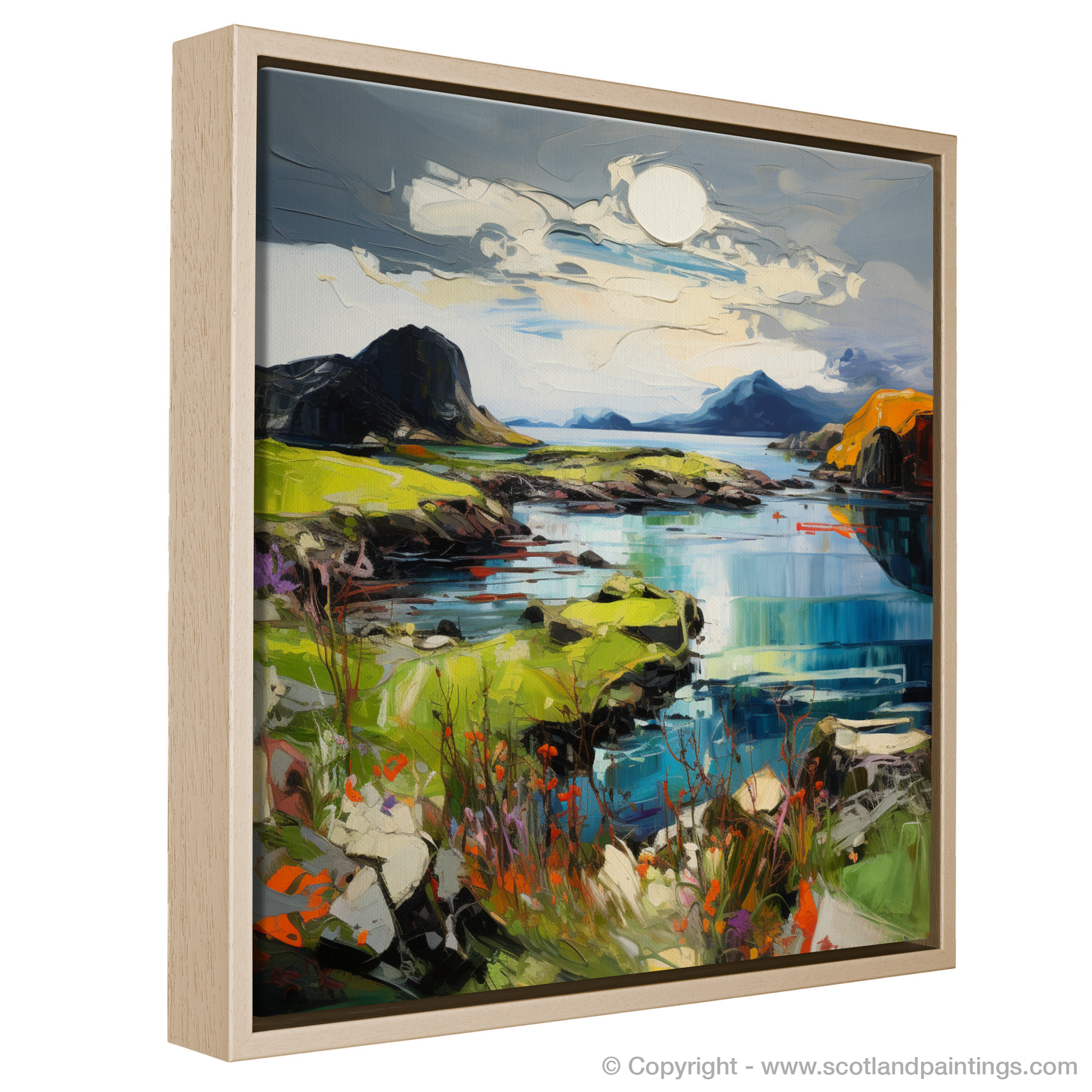 Painting and Art Print of Isle of Canna, Inner Hebrides. Isle of Canna Enchantment: An Expressionist Journey.