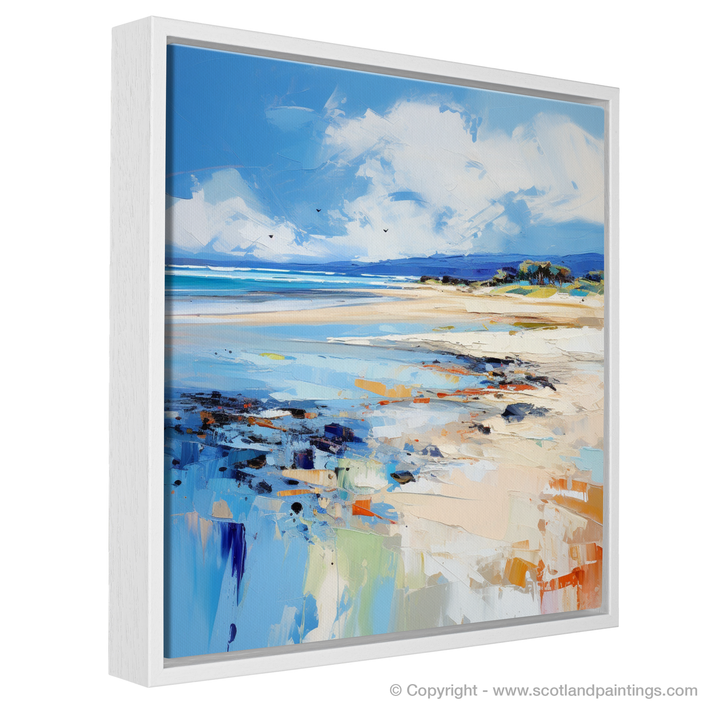 Painting and Art Print of Nairn Beach, Nairn entitled "Ethereal Shores of Nairn Beach".