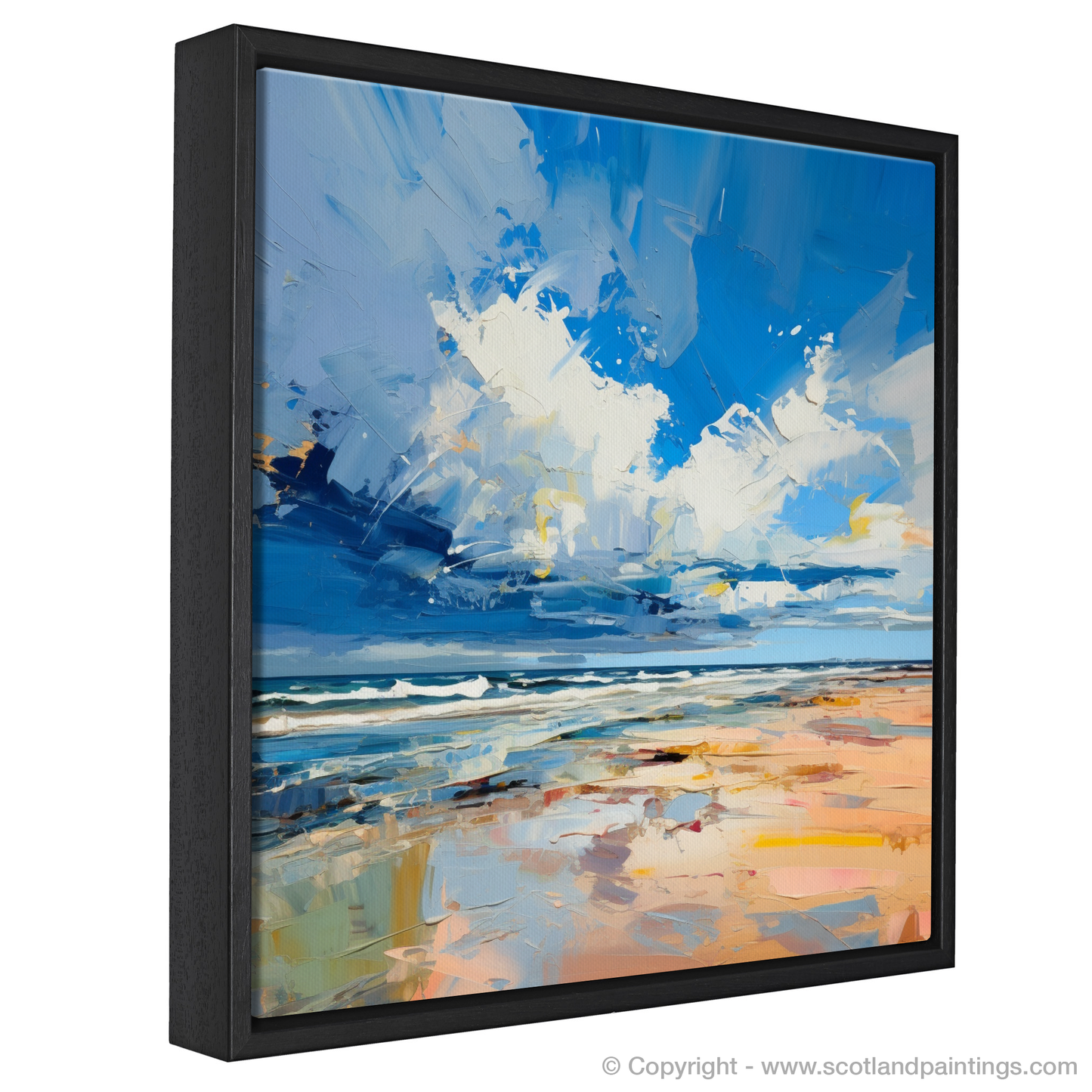 Painting and Art Print of Nairn Beach, Nairn entitled "Expressionist Reverie of Nairn Beach".