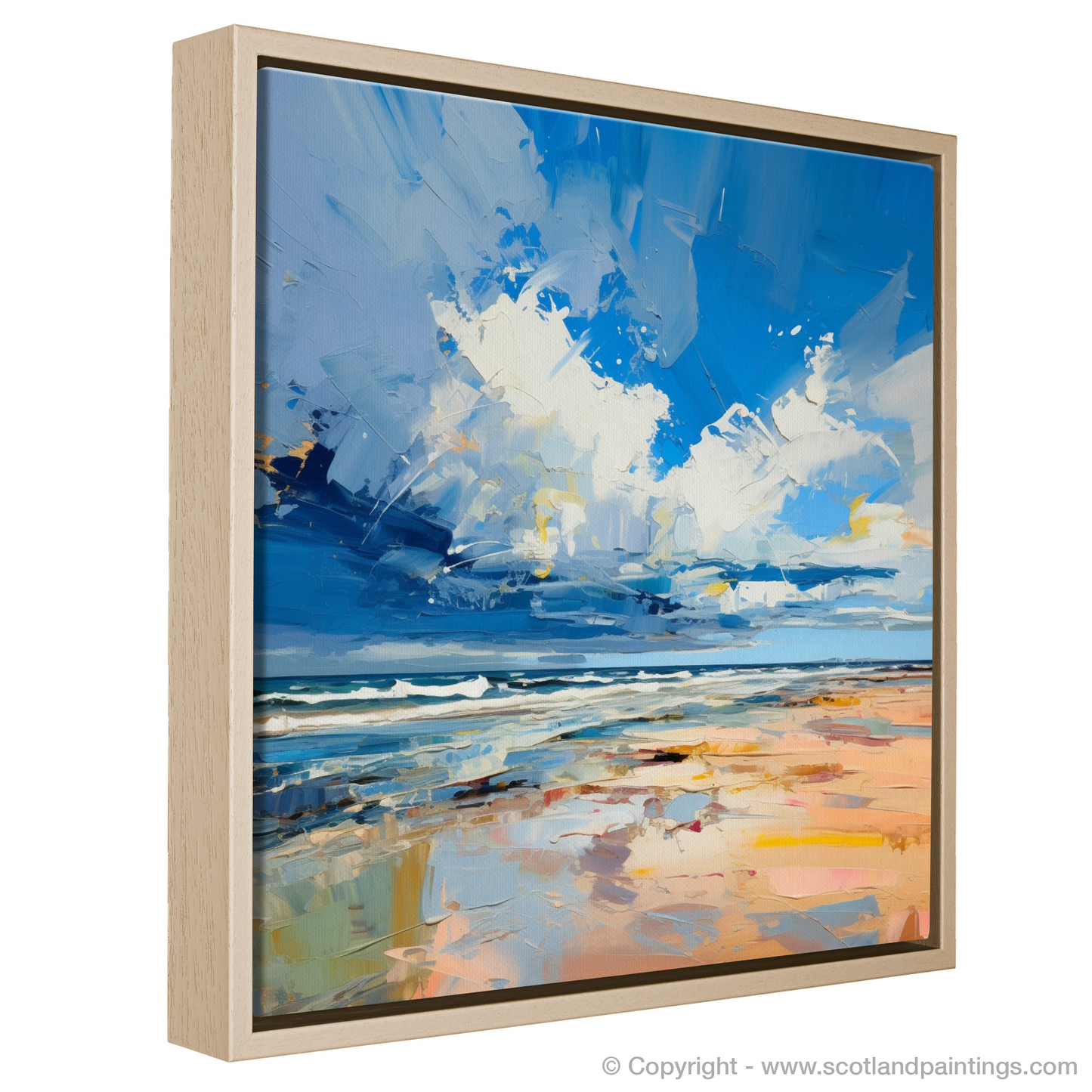 Painting and Art Print of Nairn Beach, Nairn entitled "Expressionist Reverie of Nairn Beach".