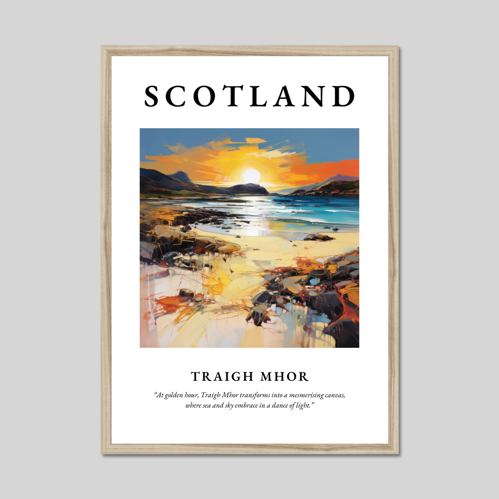 Poster in a natural frame with the word Scotland