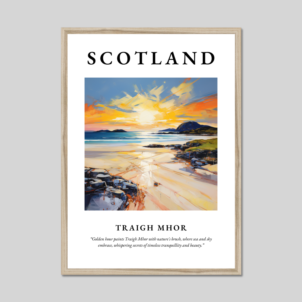 Poster in a natural frame with the word Scotland