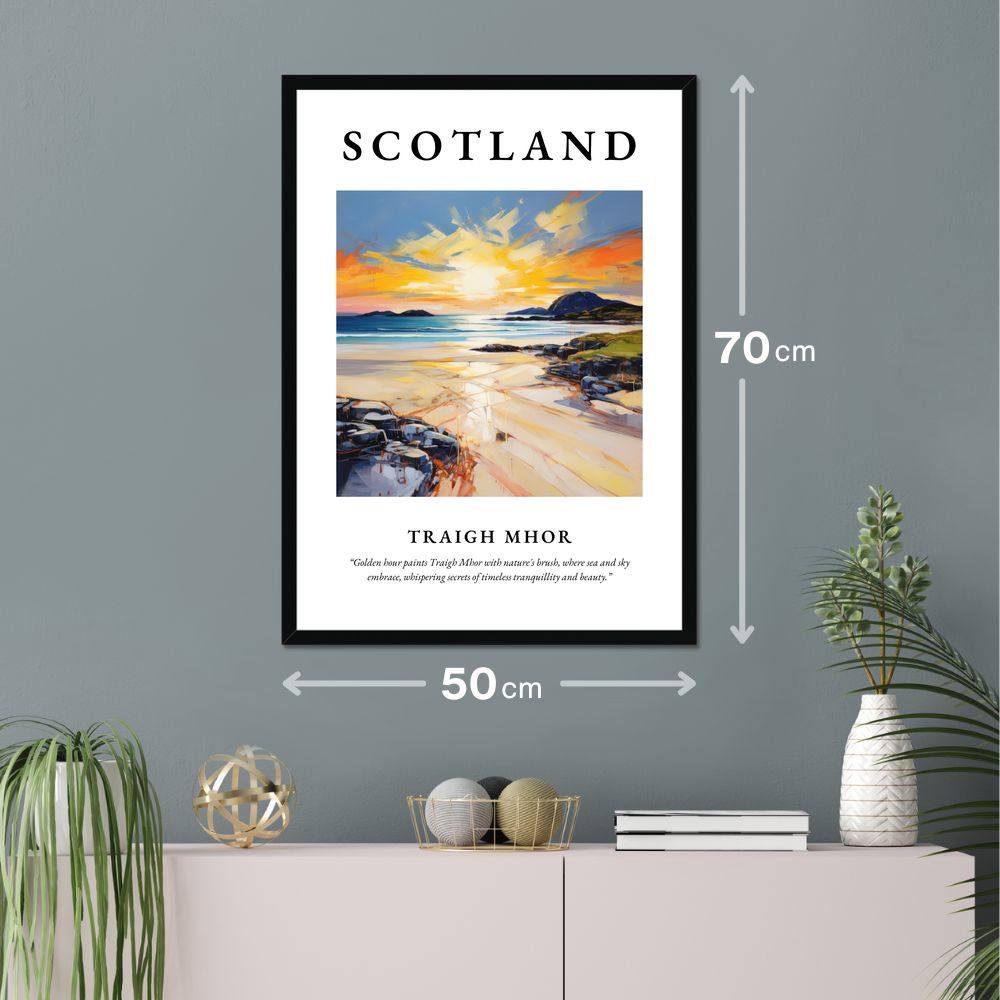 Poster of Traigh Mhor hanging on a wall