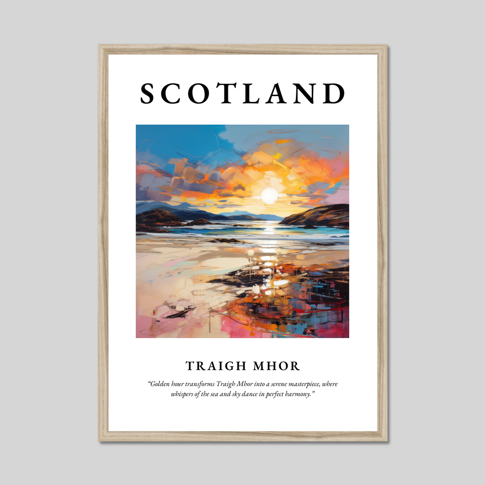 Poster in a natural frame with the word Scotland