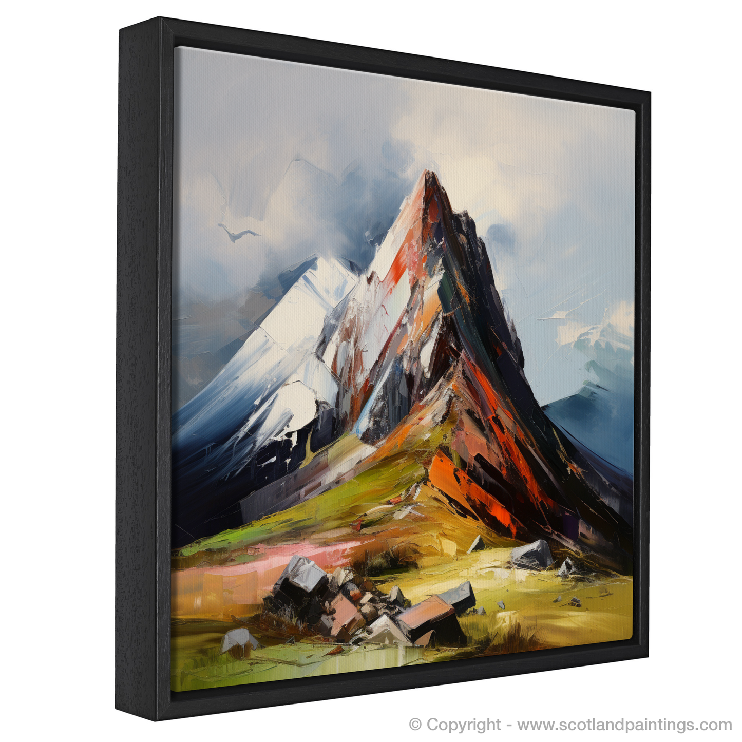 Painting and Art Print of Cairn Gorm, Highlands entitled "Highland Majesty: Cairn Gorm Unveiled".
