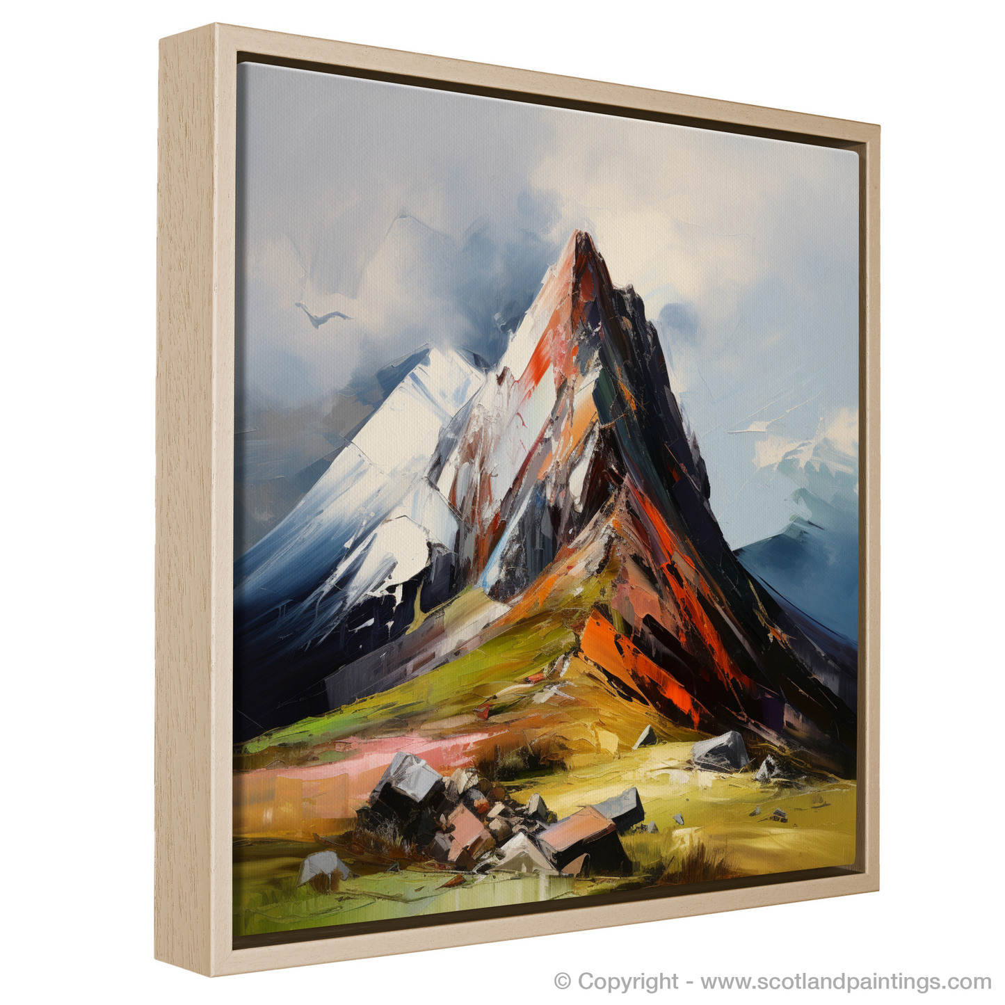 Painting and Art Print of Cairn Gorm, Highlands entitled "Highland Majesty: Cairn Gorm Unveiled".