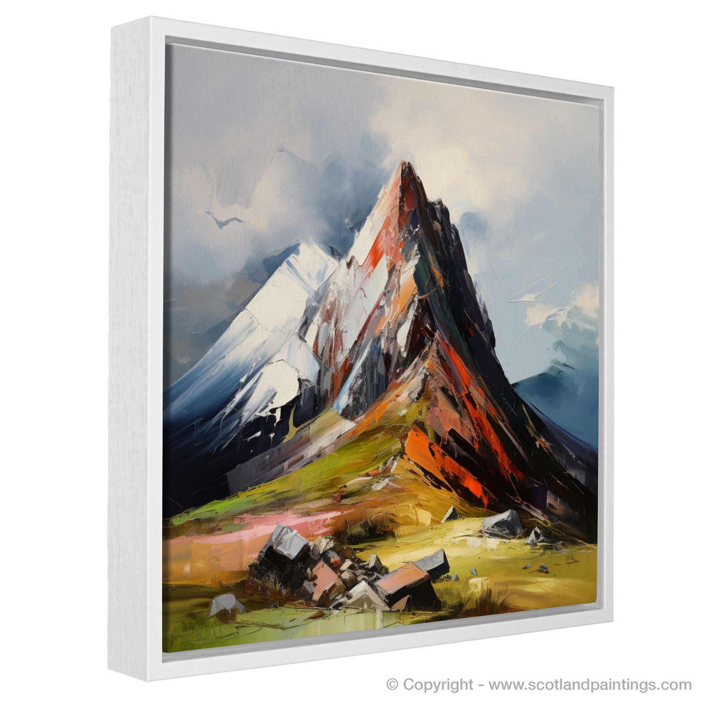 Painting and Art Print of Cairn Gorm, Highlands entitled "Highland Majesty: Cairn Gorm Unveiled".