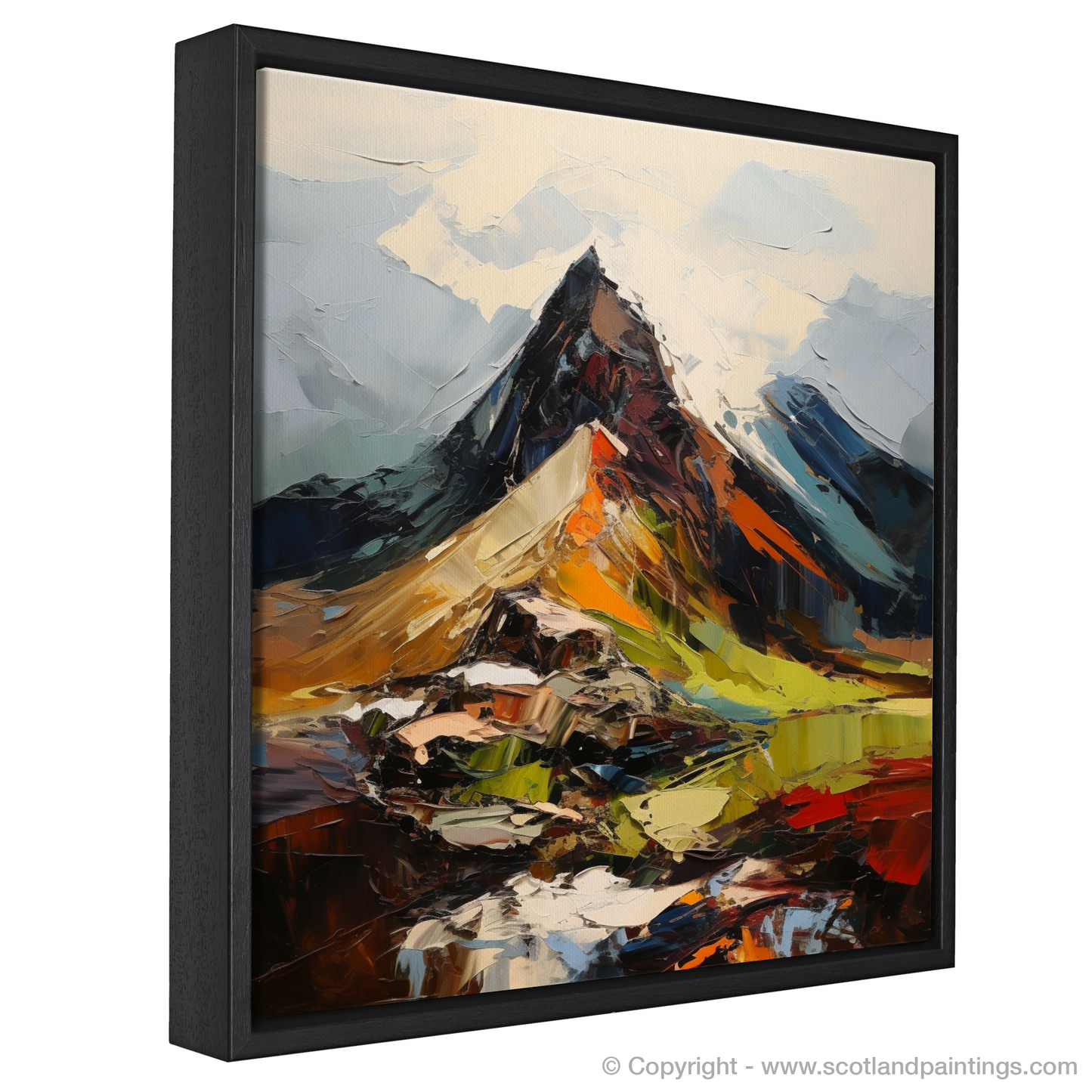 Painting and Art Print of Cairn Gorm, Highlands entitled "Cairn Gorm Unleashed: An Expressionist Ode to the Highlands".