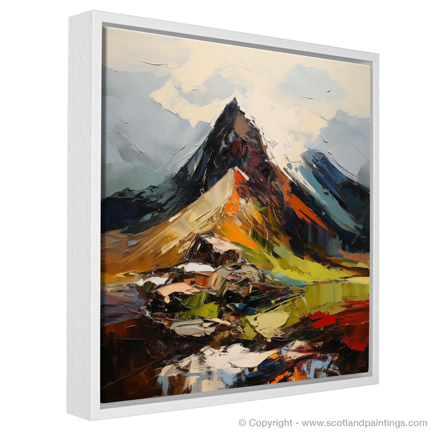 Painting and Art Print of Cairn Gorm, Highlands entitled "Cairn Gorm Unleashed: An Expressionist Ode to the Highlands".