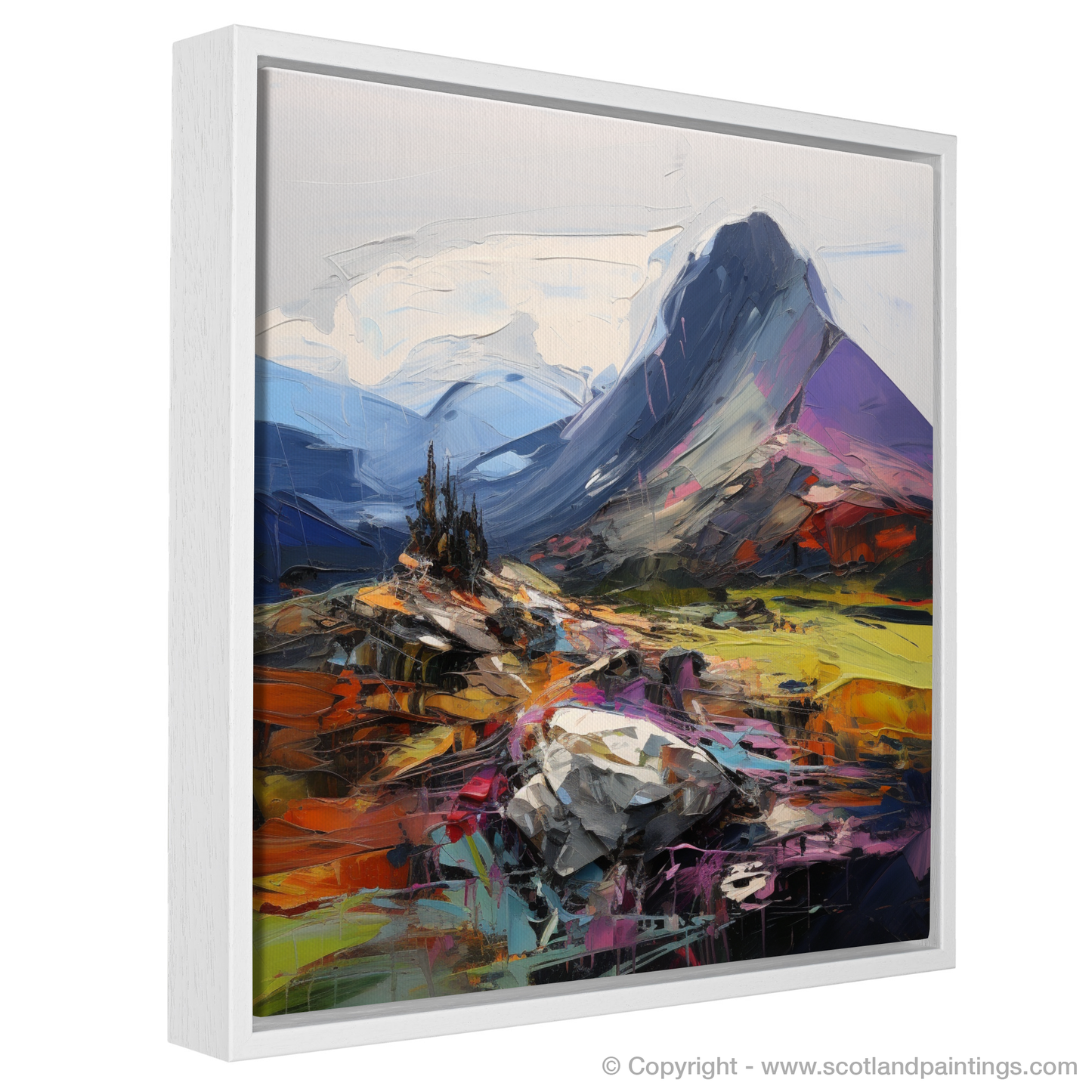 Painting and Art Print of Cairn Gorm, Highlands entitled "Cairn Gorm Unleashed: An Expressionist Ode to the Scottish Highlands".