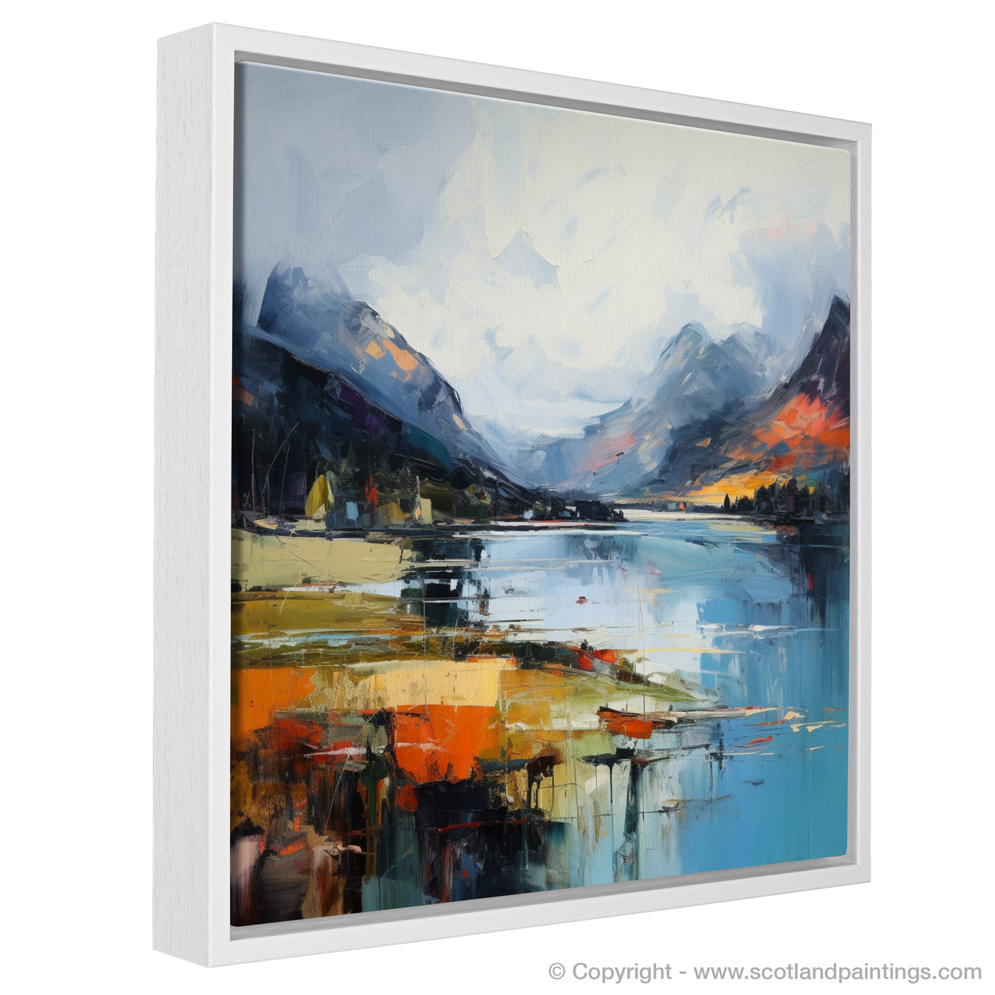 Painting and Art Print of Loch Leven, Highlands entitled "Expressionism Embrace: The Essence of Loch Leven".