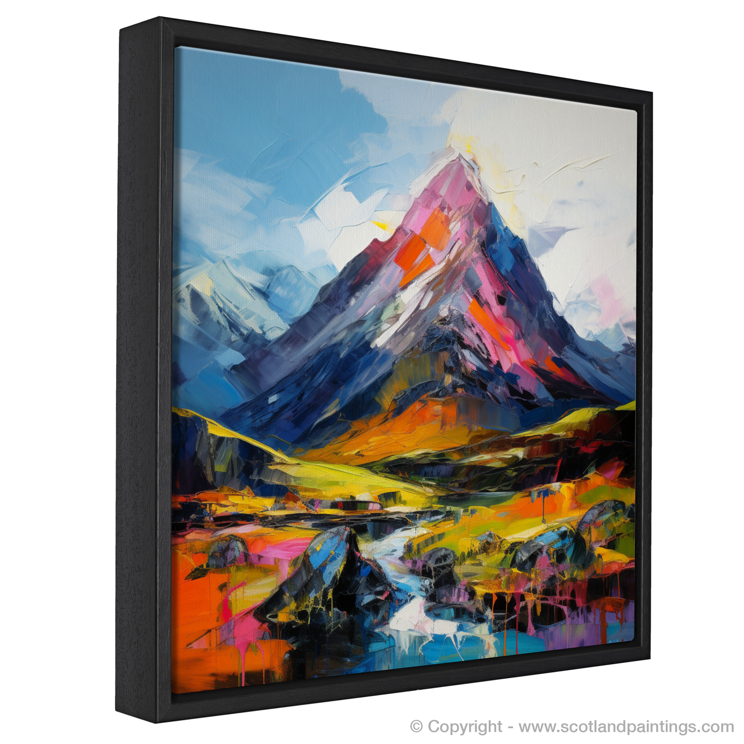 Painting and Art Print of Stob Binnein entitled "Majestic Stob Binnein: An Expressionist Ode to Scotland's Rugged Peaks".