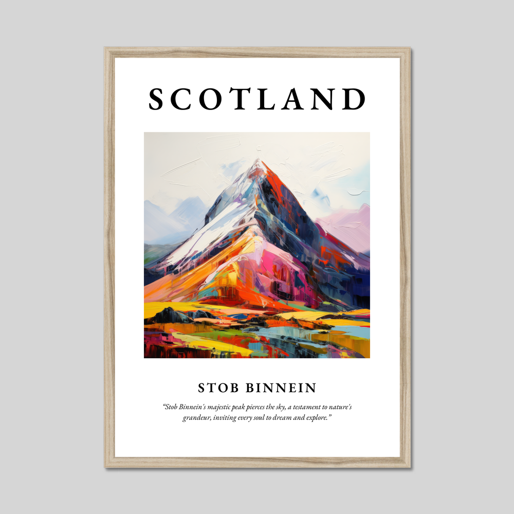 Poster in a natural frame with the word Scotland