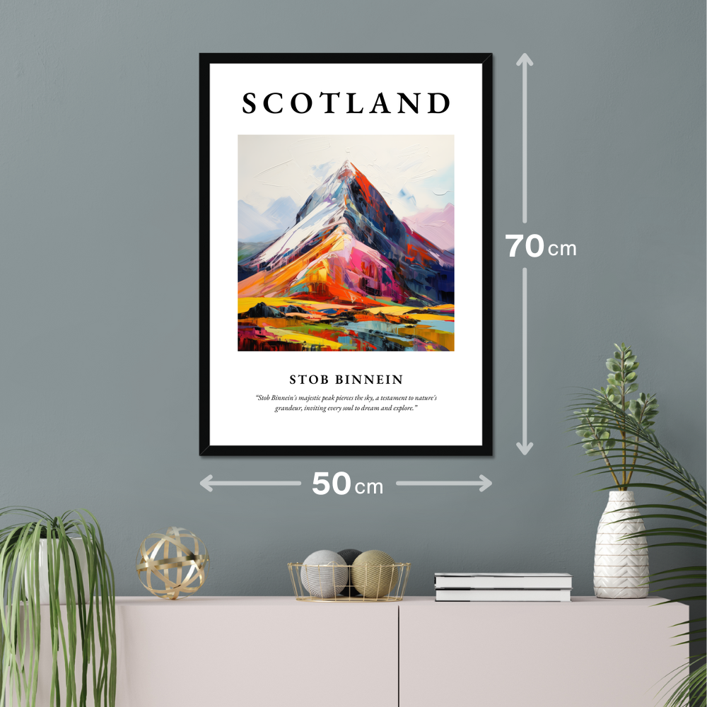 Poster of Stob Binnein hanging on a wall