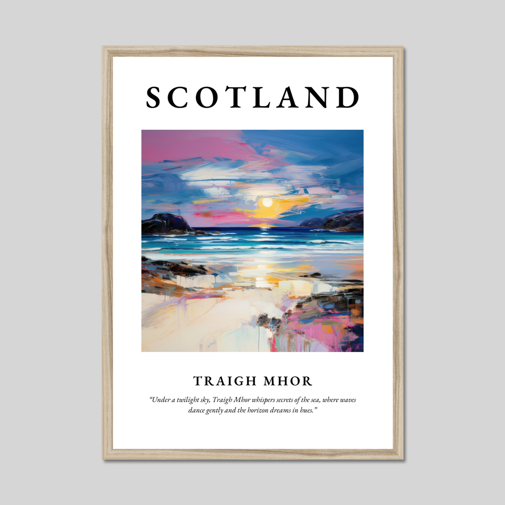 Poster in a natural frame with the word Scotland