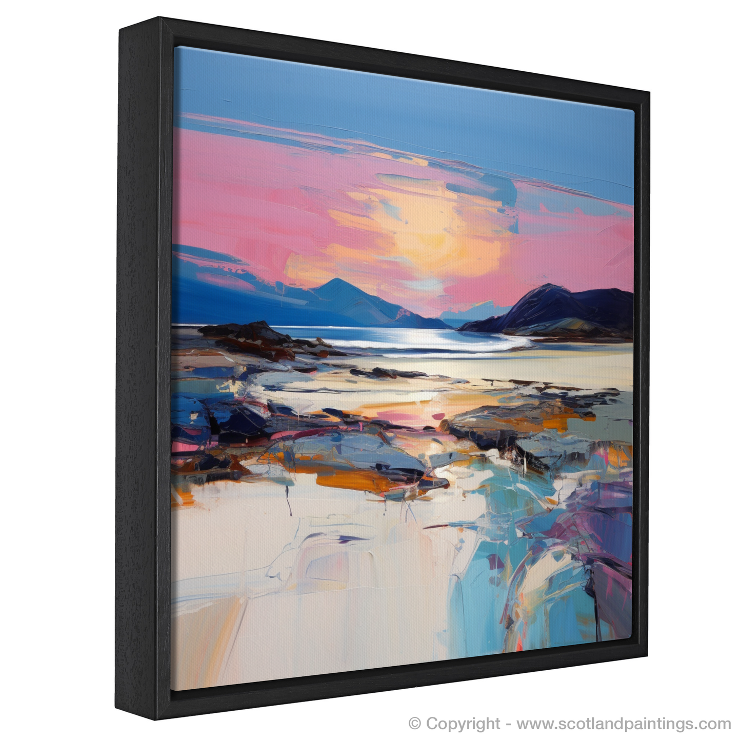 Painting and Art Print of Traigh Mhor at dusk entitled "Twilight Symphony at Traigh Mhor".