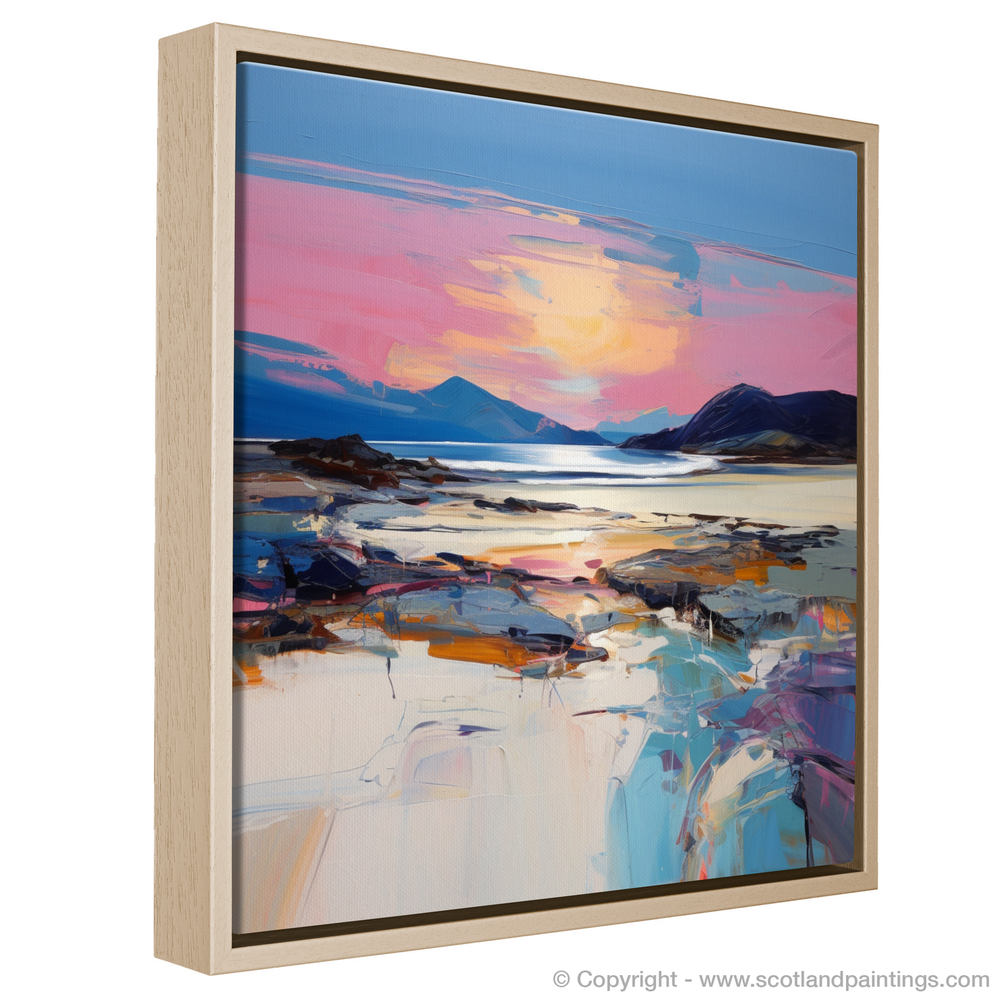 Painting and Art Print of Traigh Mhor at dusk entitled "Twilight Symphony at Traigh Mhor".