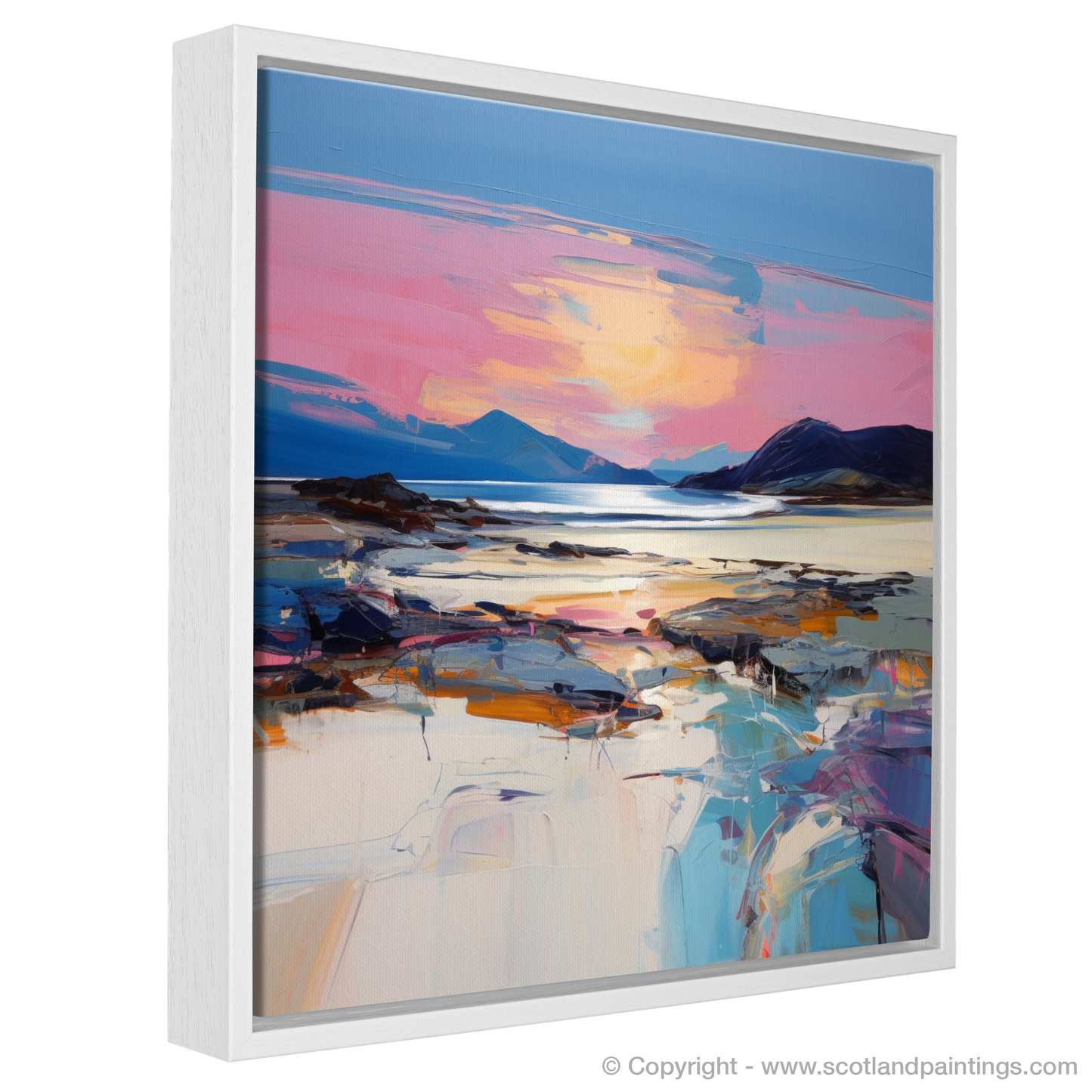 Painting and Art Print of Traigh Mhor at dusk entitled "Twilight Symphony at Traigh Mhor".