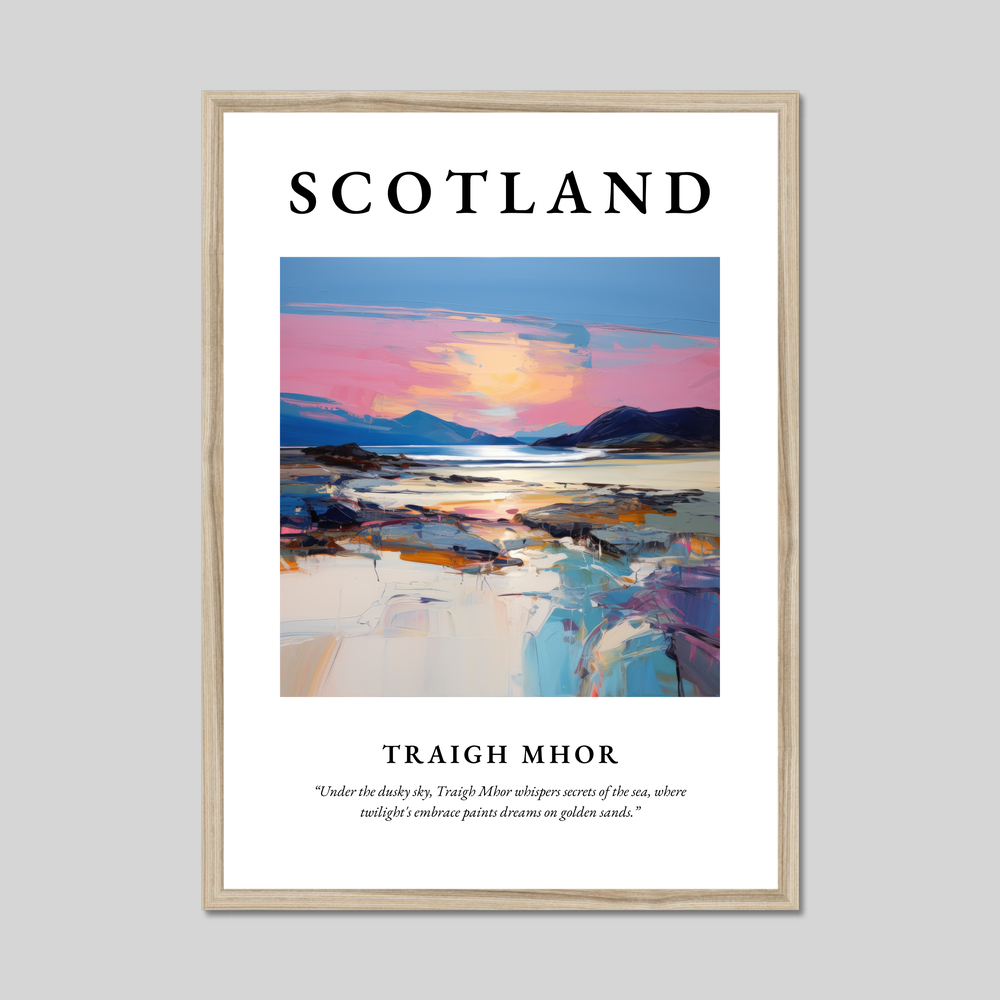 Poster in a natural frame with the word Scotland