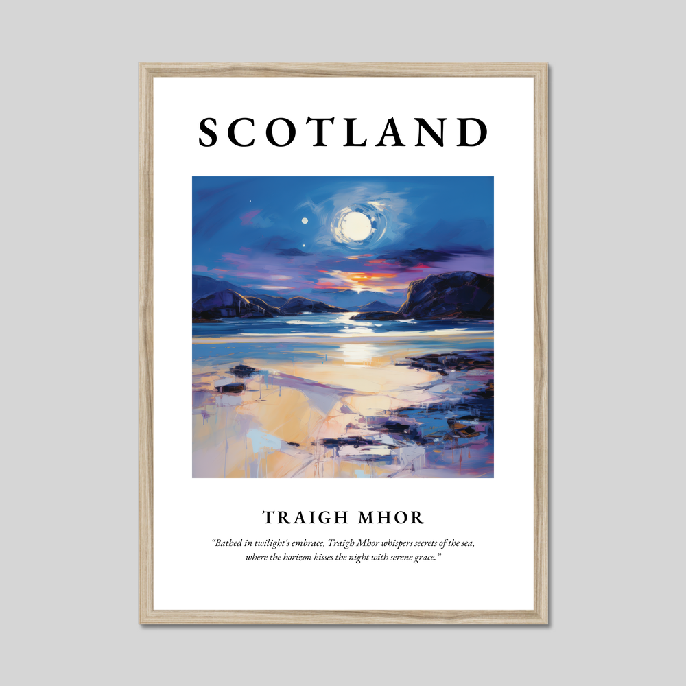 Poster in a natural frame with the word Scotland