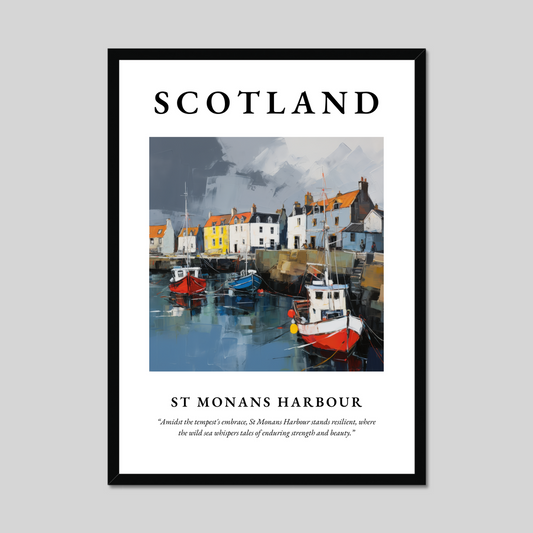 Poster of St Monans Harbour, Scotland.