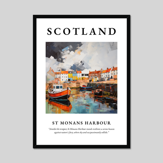 Poster of St Monans Harbour, Scotland.