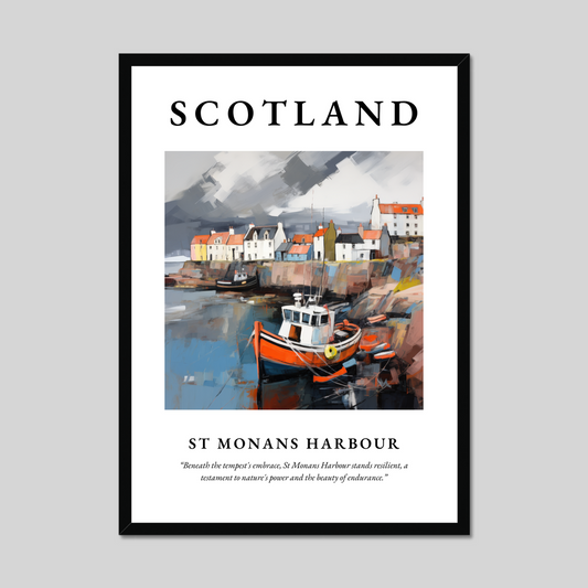 Poster of St Monans Harbour, Scotland.