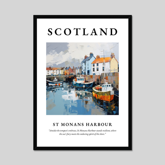 Poster of St Monans Harbour, Scotland.