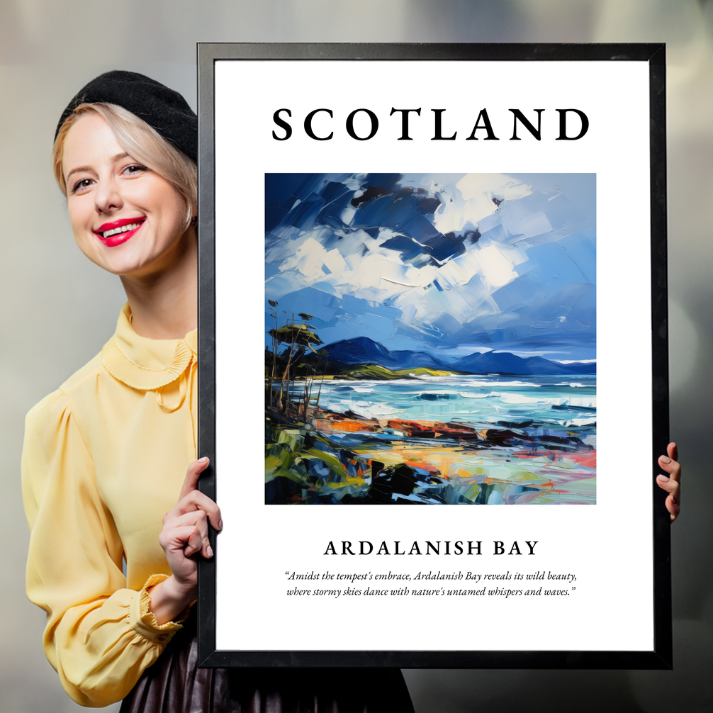 Person holding a poster of Ardalanish Bay