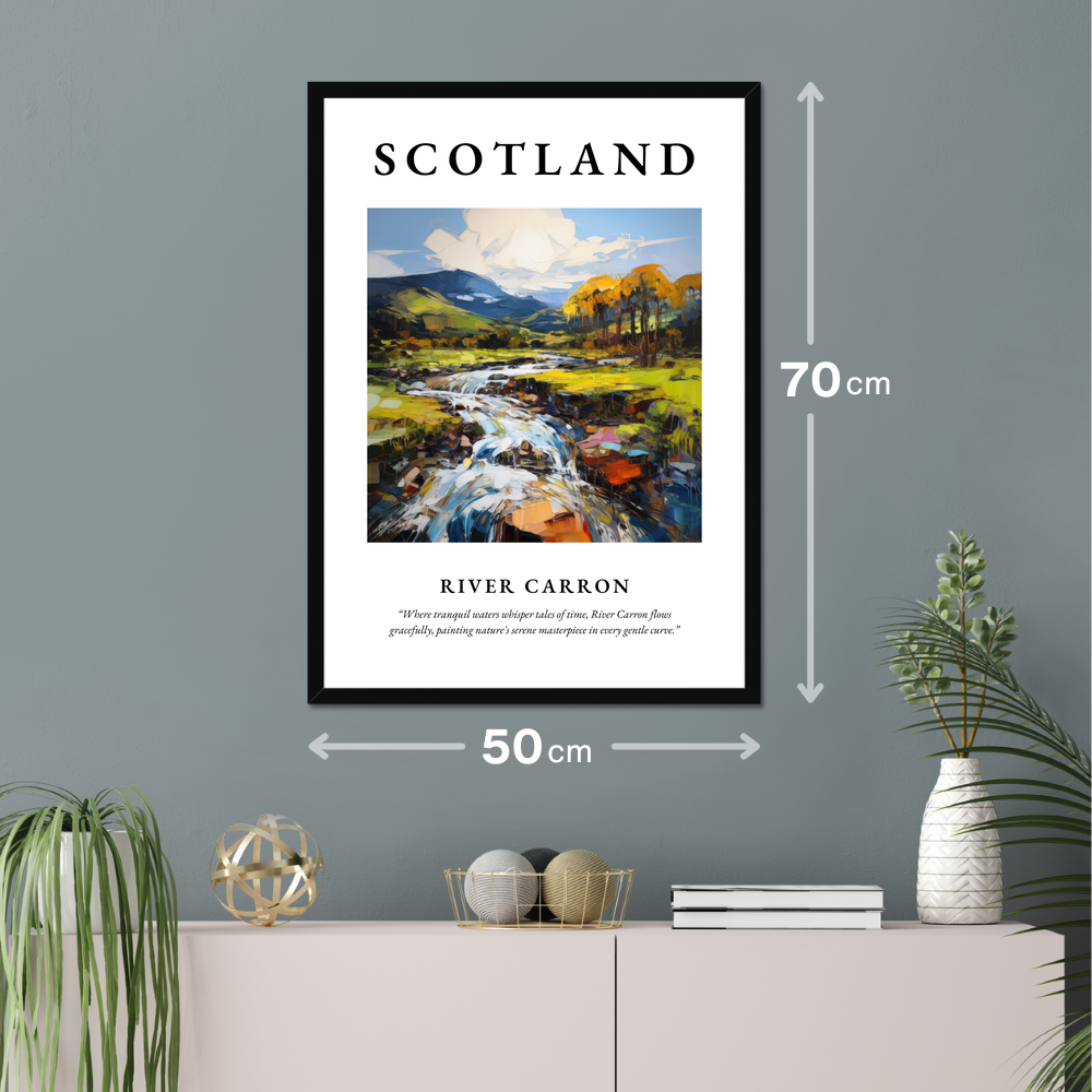 Poster of River Carron hanging on a wall