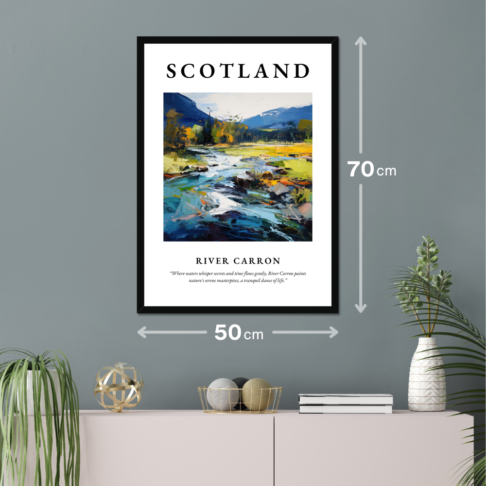 Poster of River Carron hanging on a wall