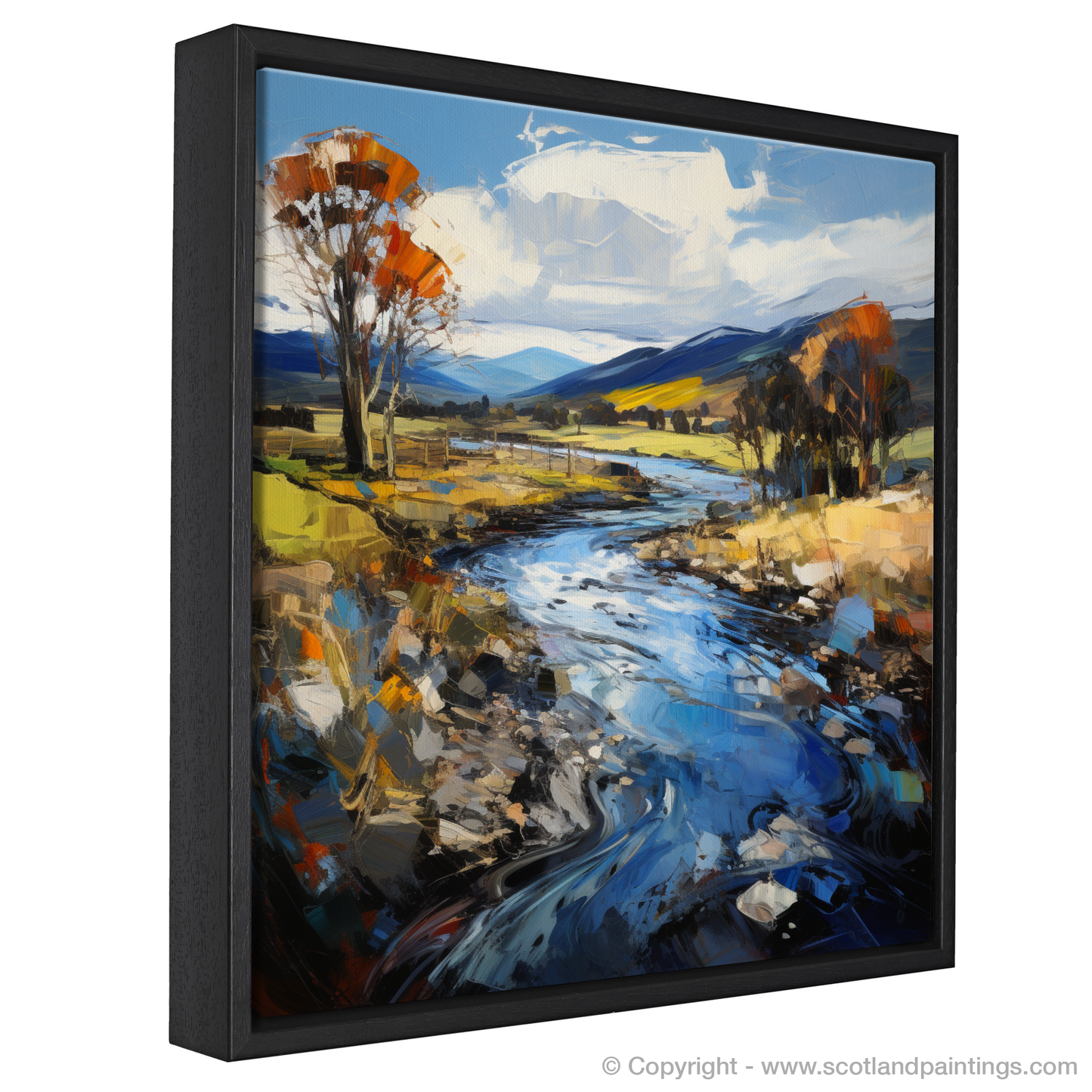 Painting and Art Print of River Carron, Ross-shire entitled "River Carron Rhapsody".