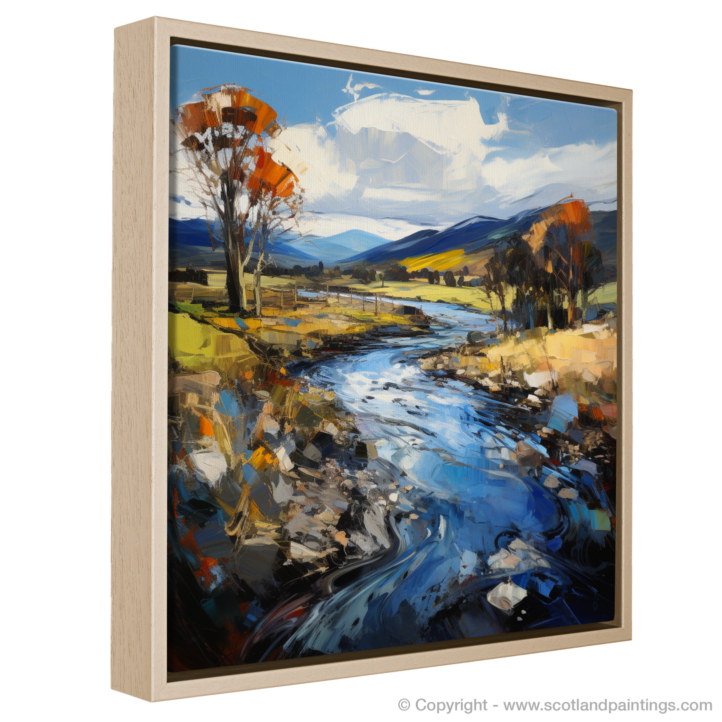 Painting and Art Print of River Carron, Ross-shire entitled "River Carron Rhapsody".