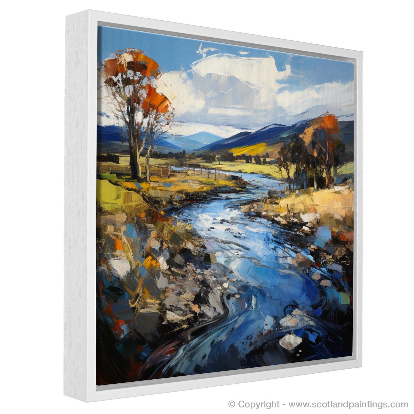 Painting and Art Print of River Carron, Ross-shire entitled "River Carron Rhapsody".