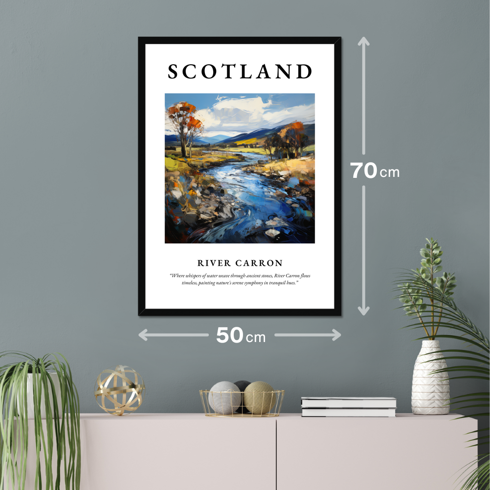 Poster of River Carron hanging on a wall