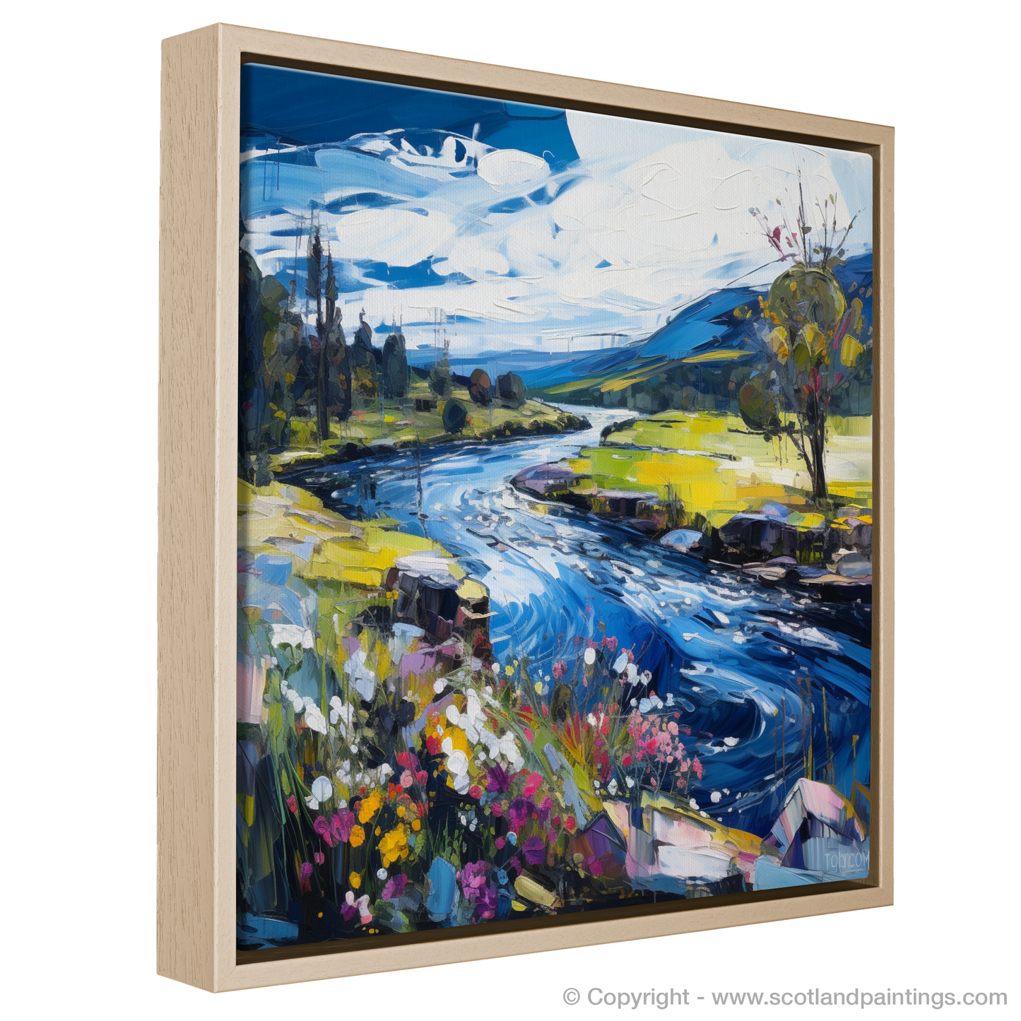 Painting and Art Print of River Carron, Ross-shire. Carron's Rhapsody: An Expressionist Ode to the Highlands.