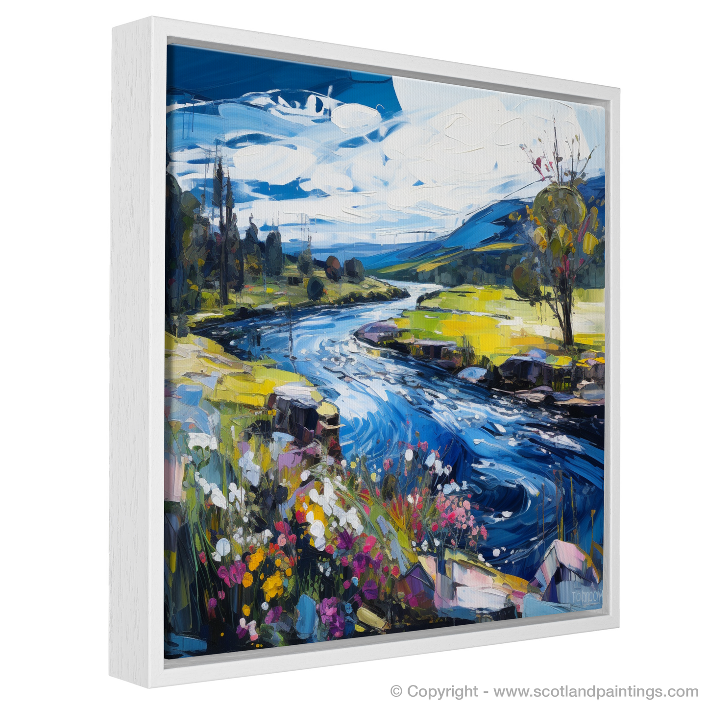 Painting and Art Print of River Carron, Ross-shire. Carron's Rhapsody: An Expressionist Ode to the Highlands.