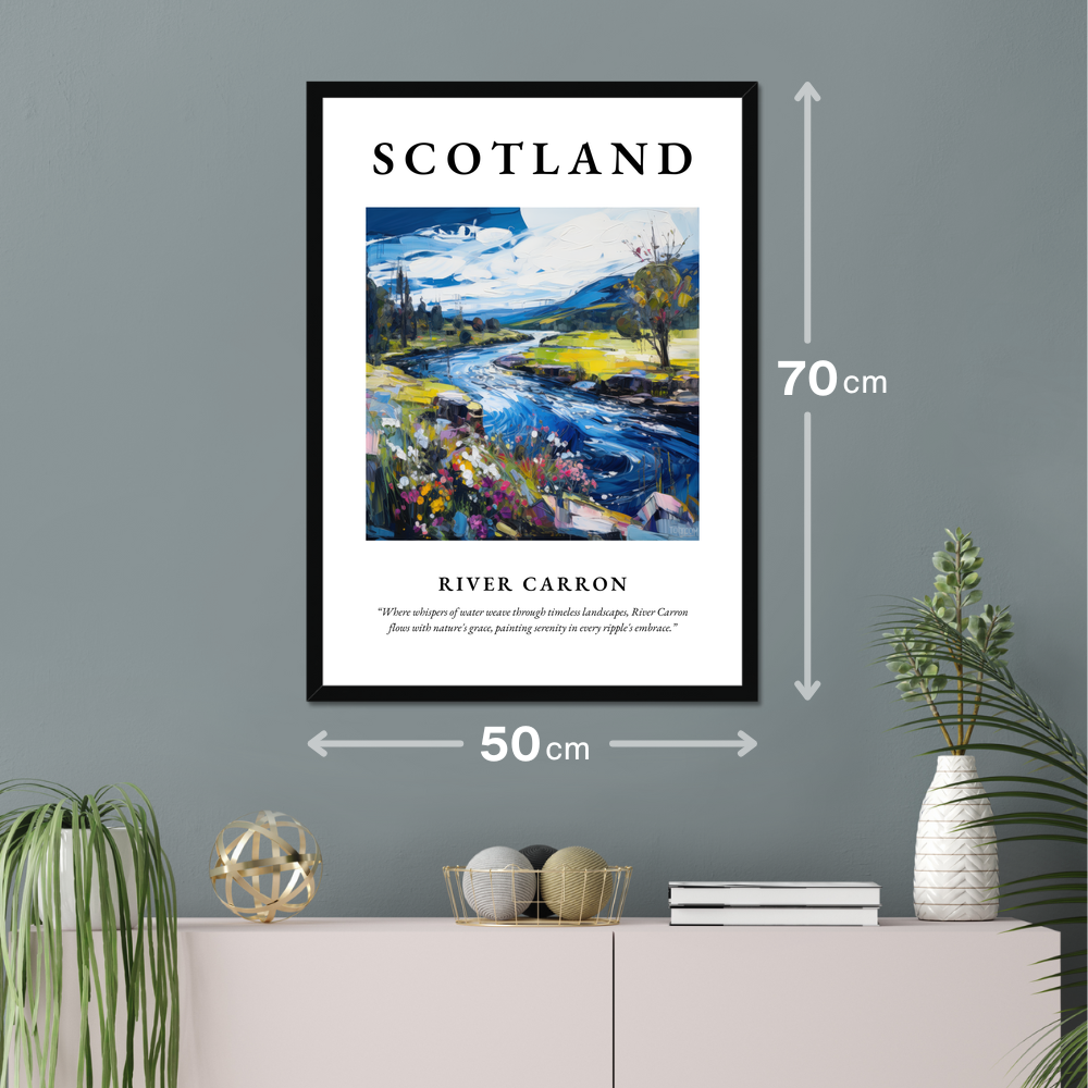 Poster of River Carron hanging on a wall