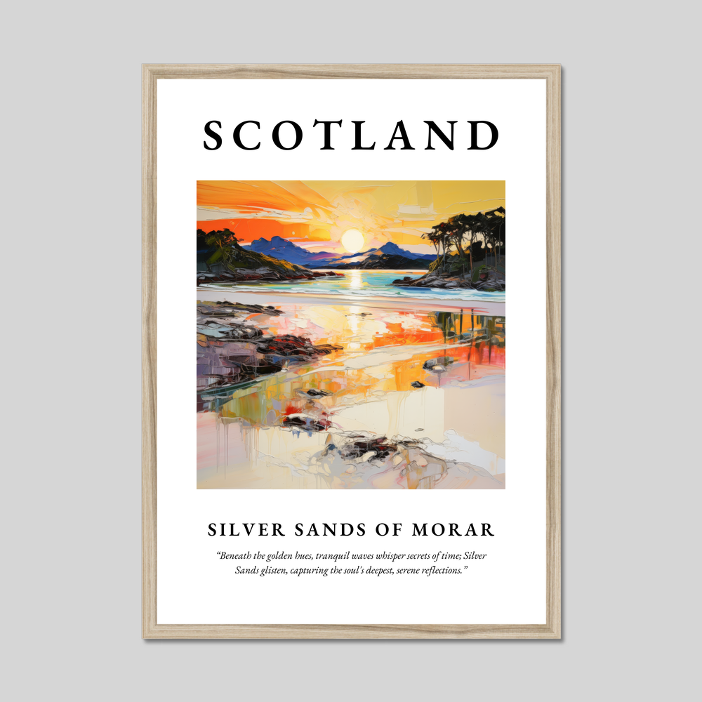 Poster in a natural frame with the word Scotland