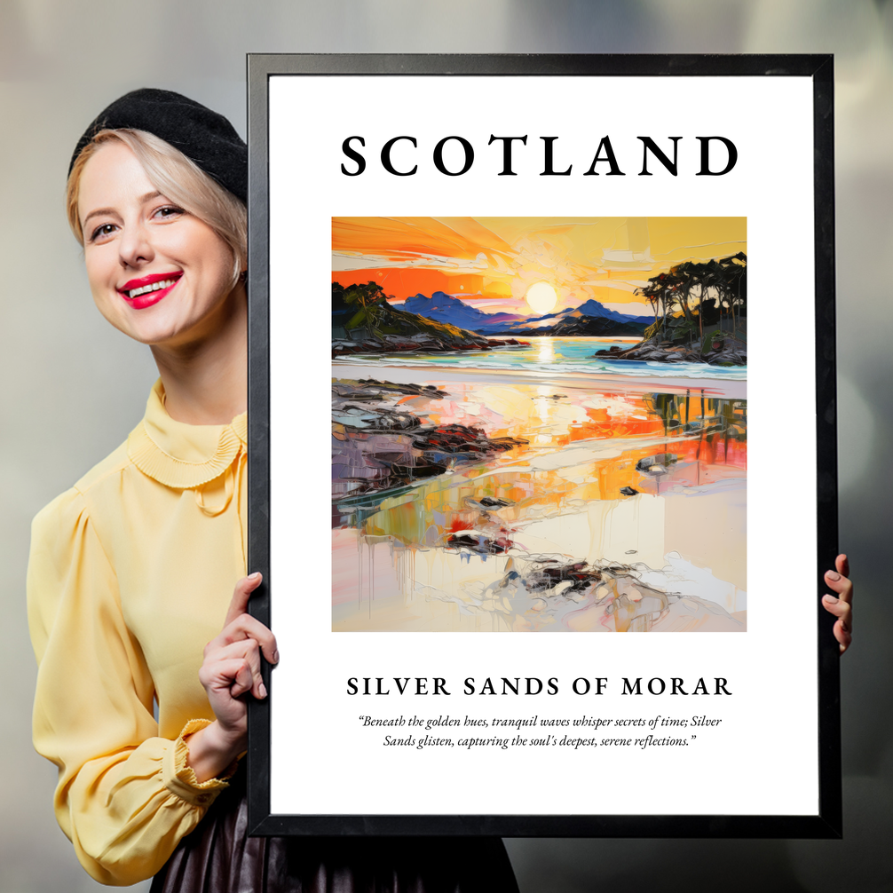 Person holding a poster of Silver Sands of Morar