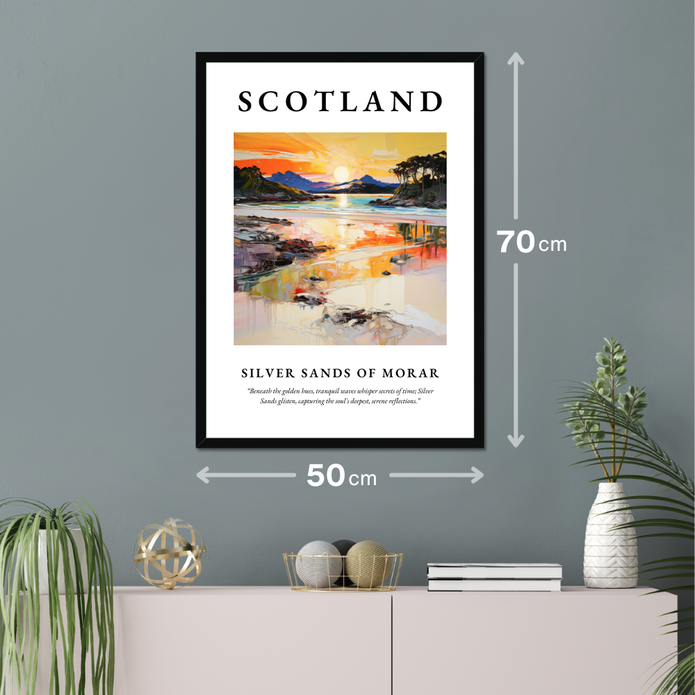 Poster of Silver Sands of Morar hanging on a wall