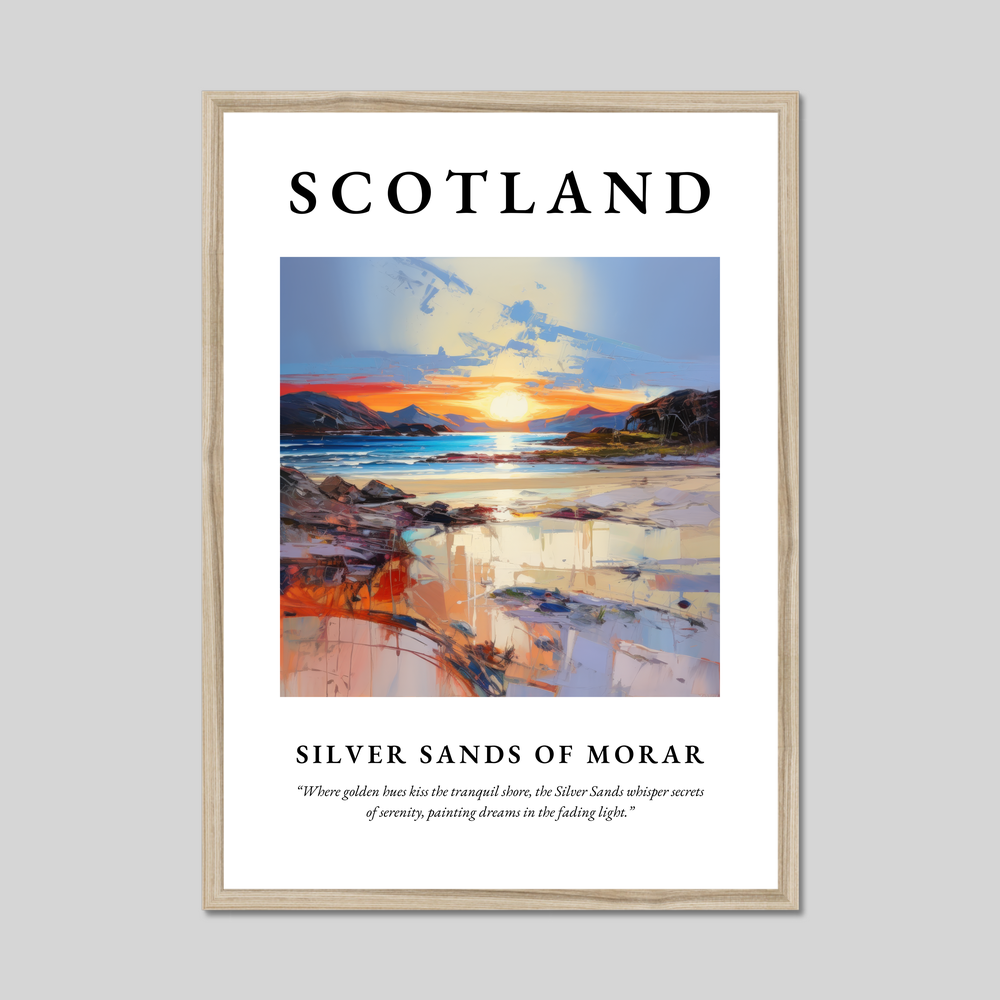 Poster in a natural frame with the word Scotland