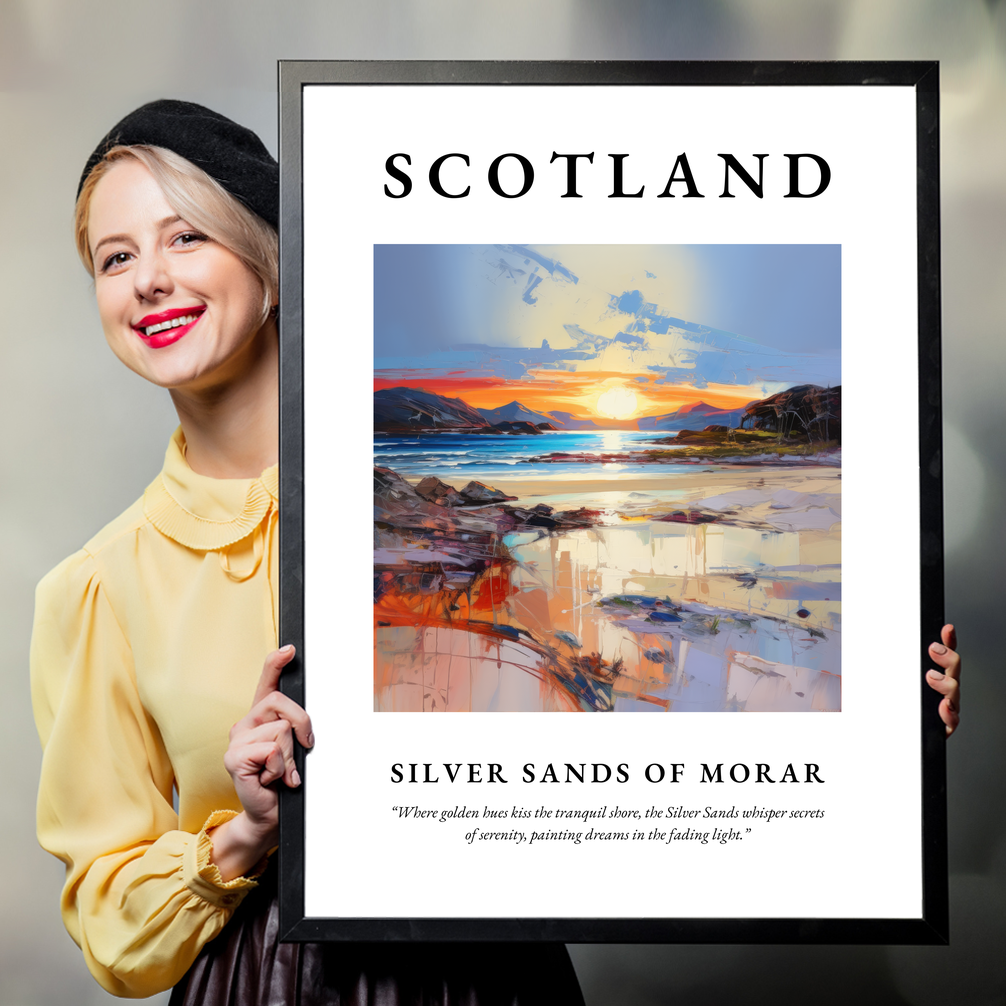 Person holding a poster of Silver Sands of Morar