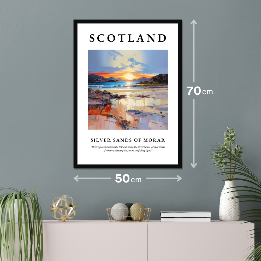 Poster of Silver Sands of Morar hanging on a wall