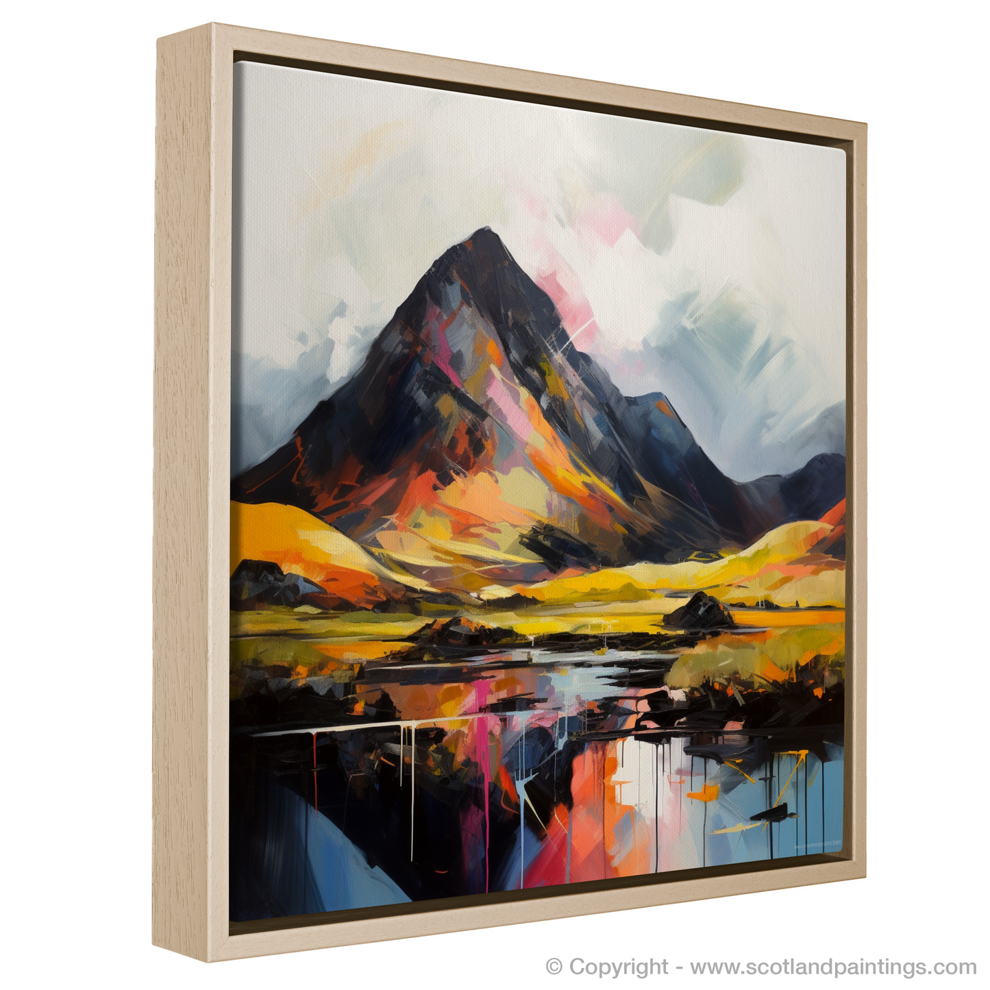 Painting and Art Print of Silhouetted peaks in Glencoe entitled "

Silhouetted Peaks of Glencoe: An Expressionist Ode to Highland Beauty".