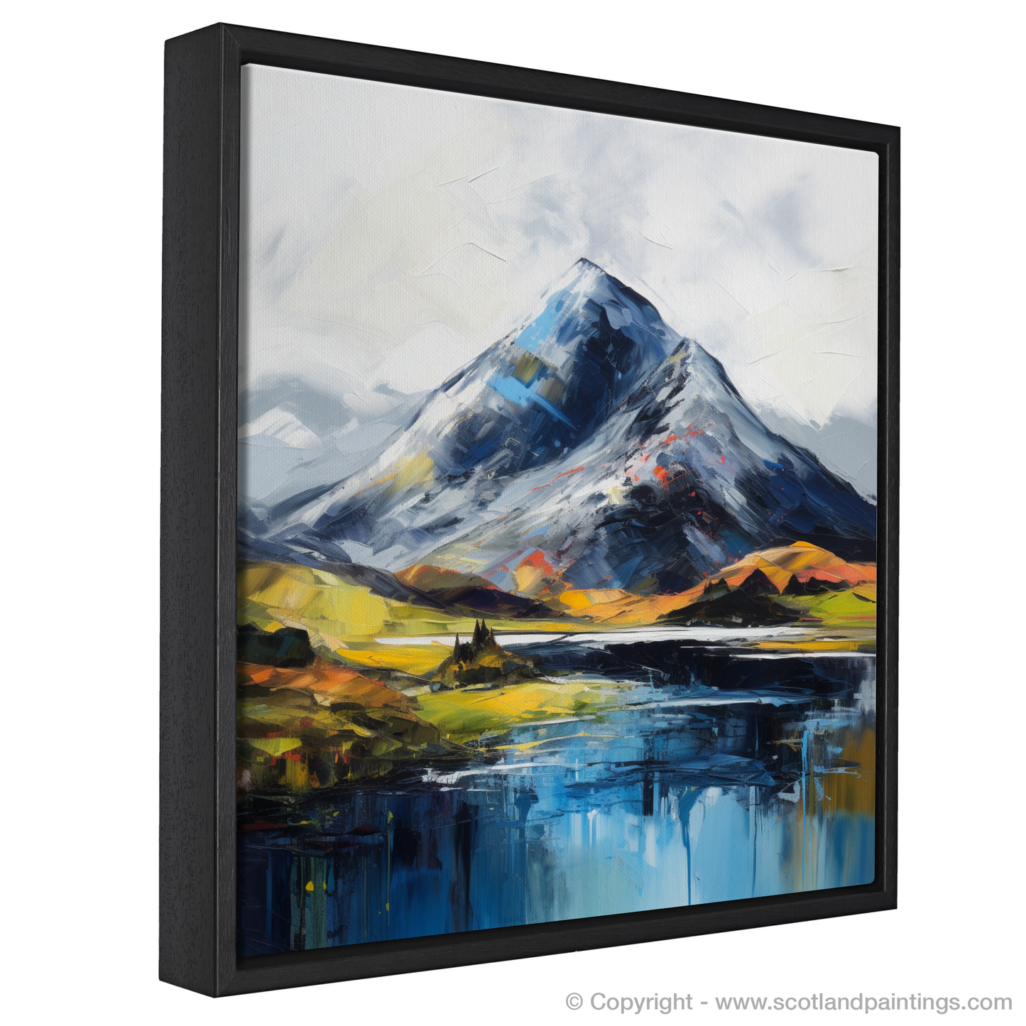 Painting and Art Print of Beinn a' Chròin. Majestic Beinn a' Chròin: An Expressionist Tribute to Scotland's Highlands.